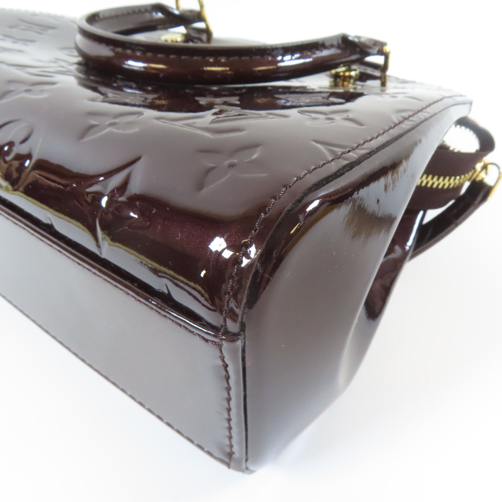 LOUIS VUITTON 【激減優惠】Vernis Brera PM金扣手挽肩背兩用袋啡色
