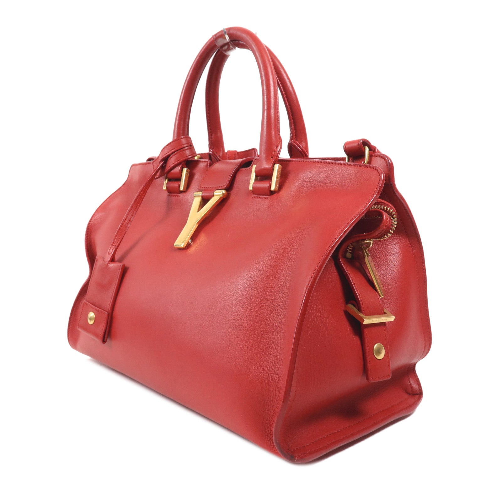 SAINT LAURENT 牛皮皮革Y Line金扣手挽肩背兩用袋