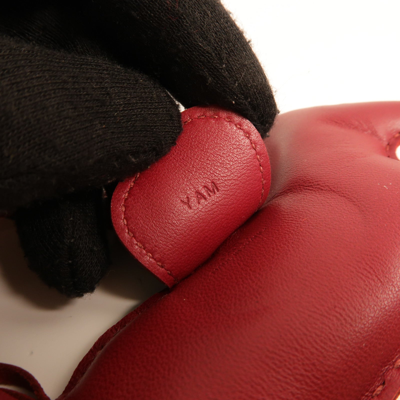 HERMES Rodeo MM Charm Milo Leather Red