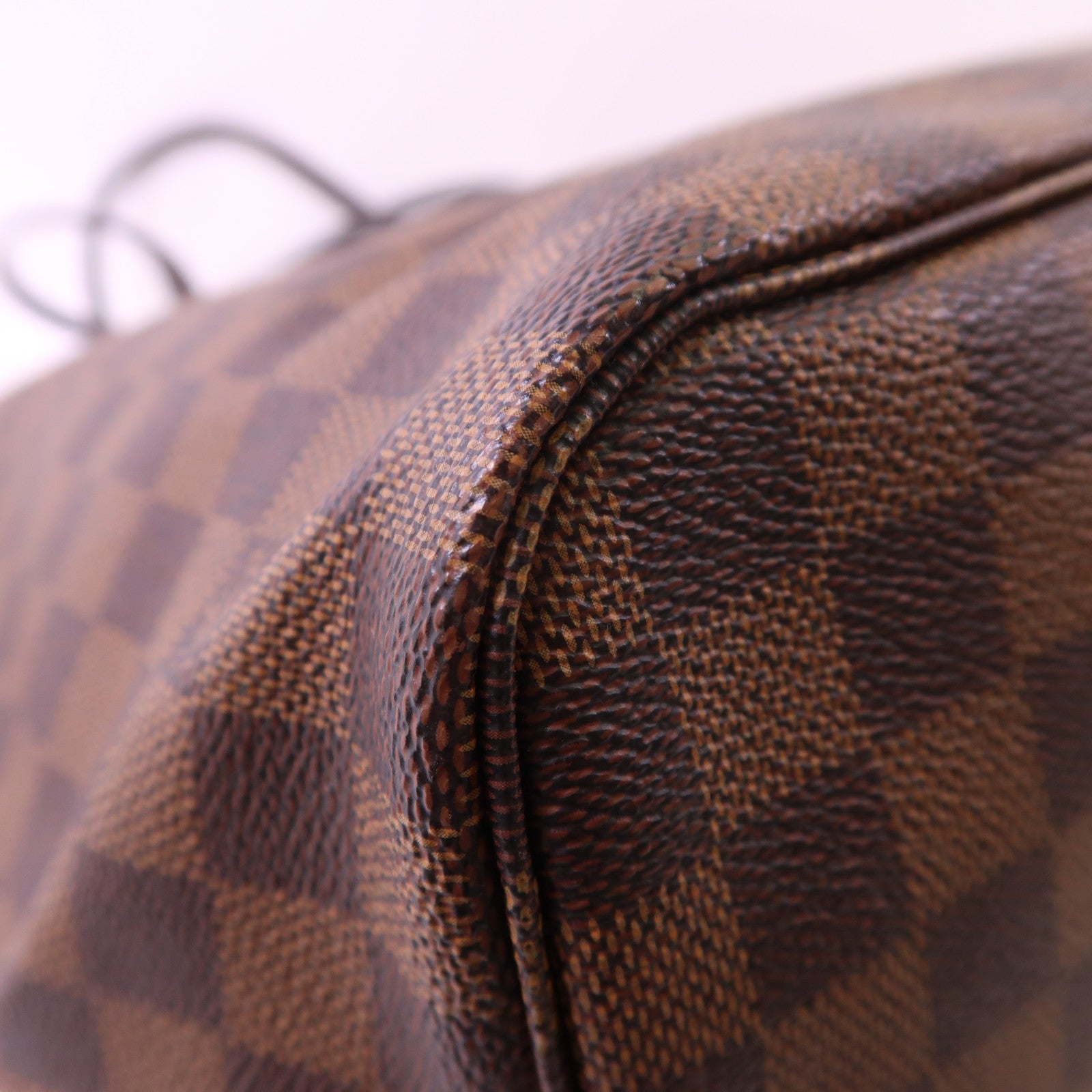 LOUIS VUITTON Damier Neverfull MM金扣肩背袋/手挽袋
