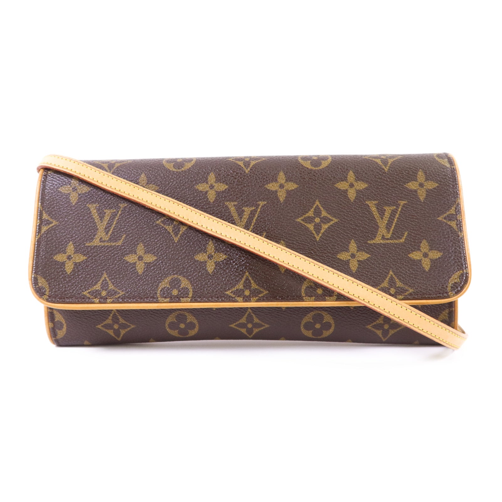 LOUIS VUITTON Monogram Pochette Twin GM金扣肩背袋