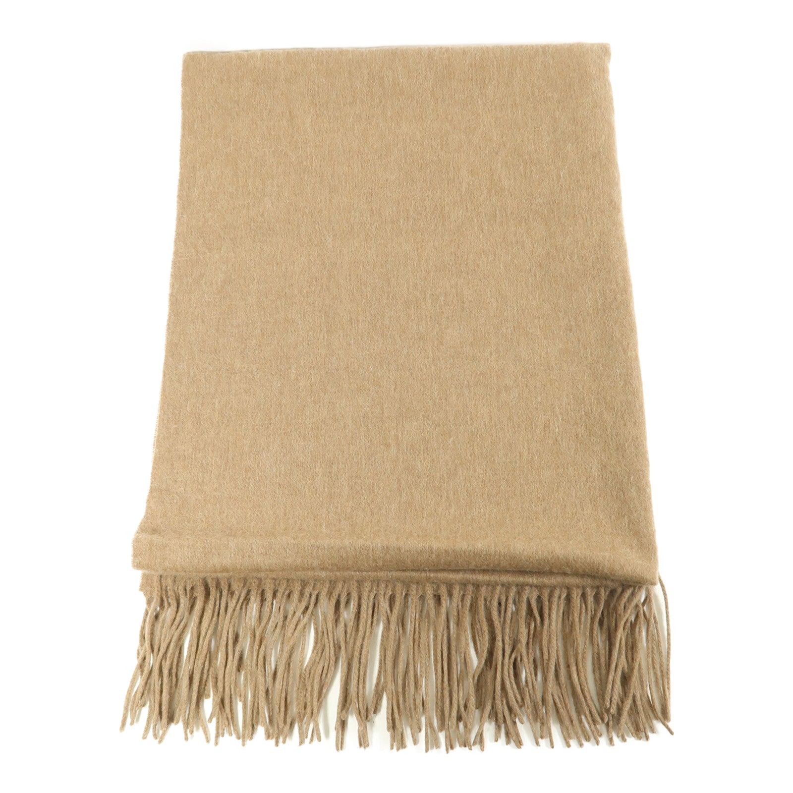 HERMES 【激減優惠】羊絨Scarf圍巾卡其色