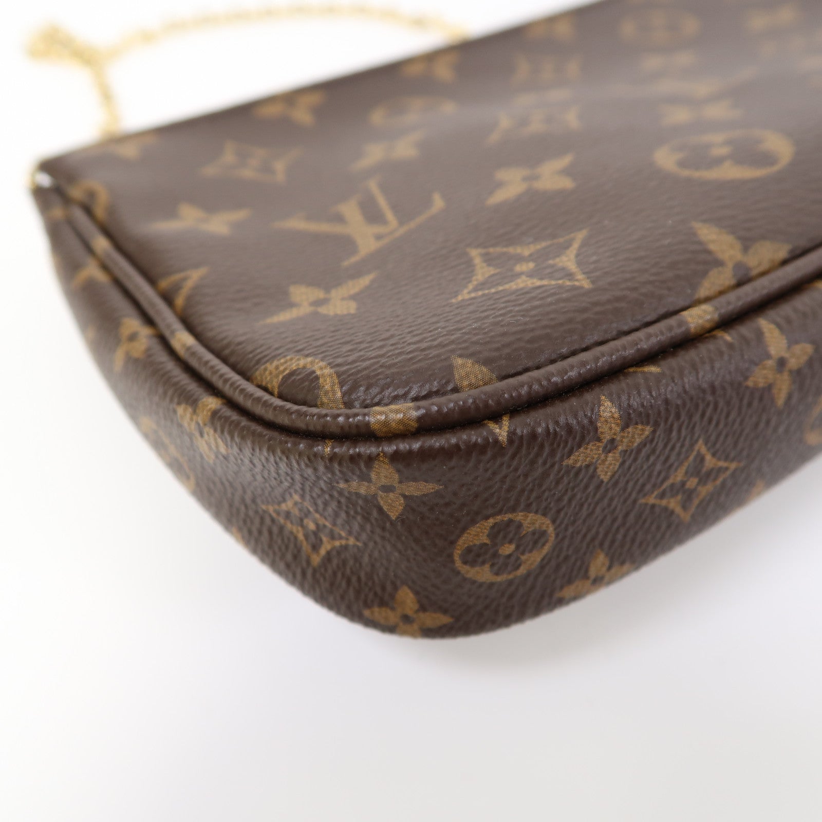LOUIS VUITTON Monogram Multi Pochette金扣肩背袋啡色