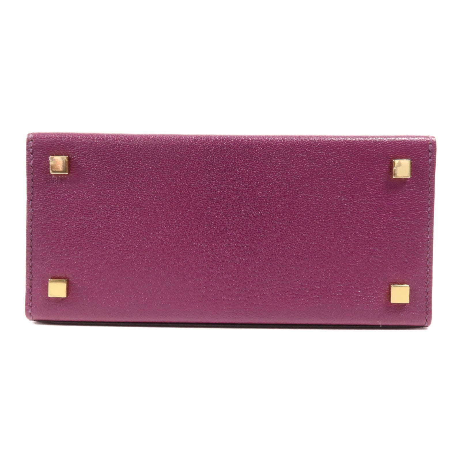 HERMES Chevre皮革Cinhetic Box銀扣手挽肩背兩用袋Anemone