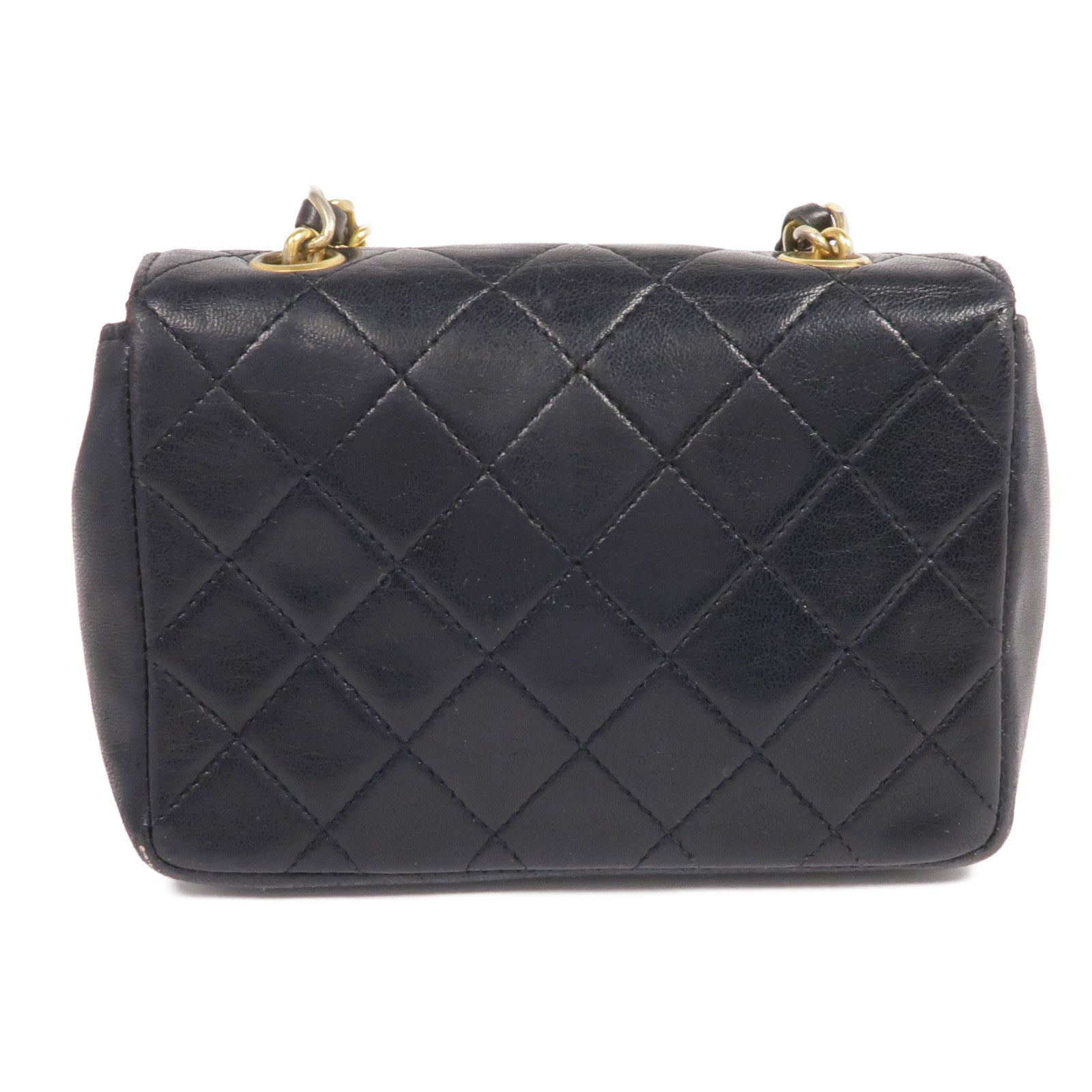 CHANEL 羊皮皮革Chain Shoulder金扣鏈帶肩背袋