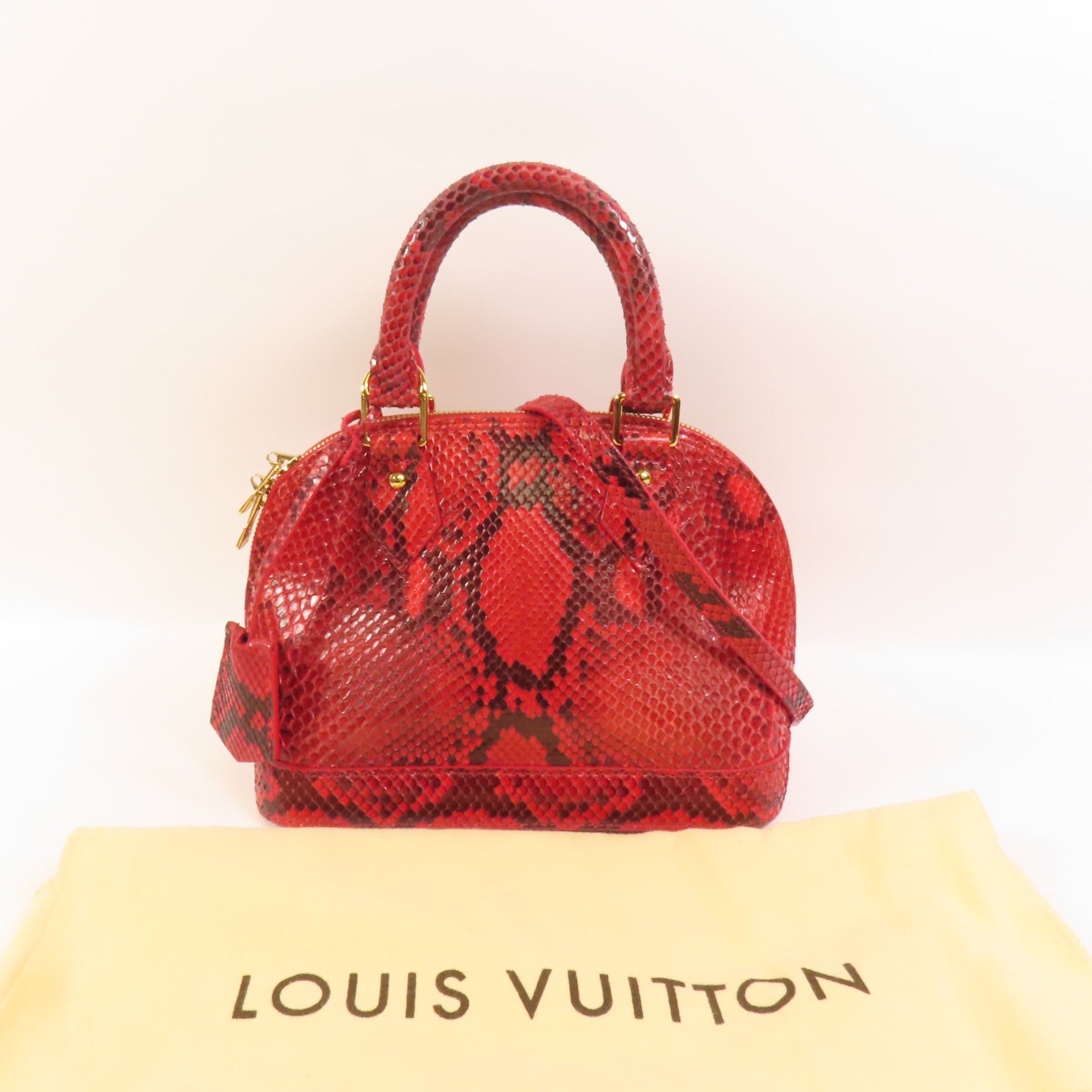 LOUIS VUITTON 蛇皮皮革Alma BB金扣手挽肩背兩用袋