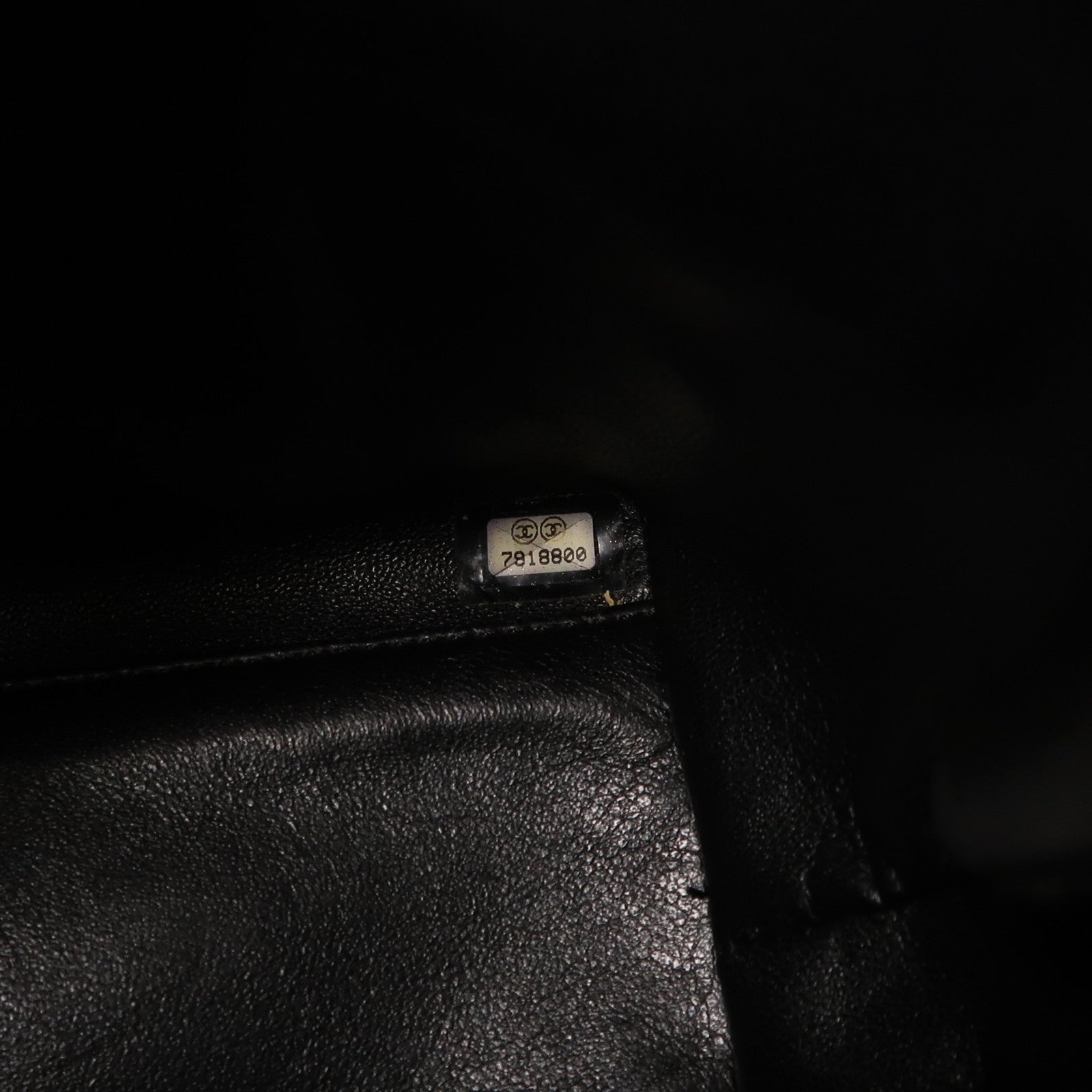 CHANEL CC GHW Vintage Top Handle Hand Bag Calfskin Leather Black