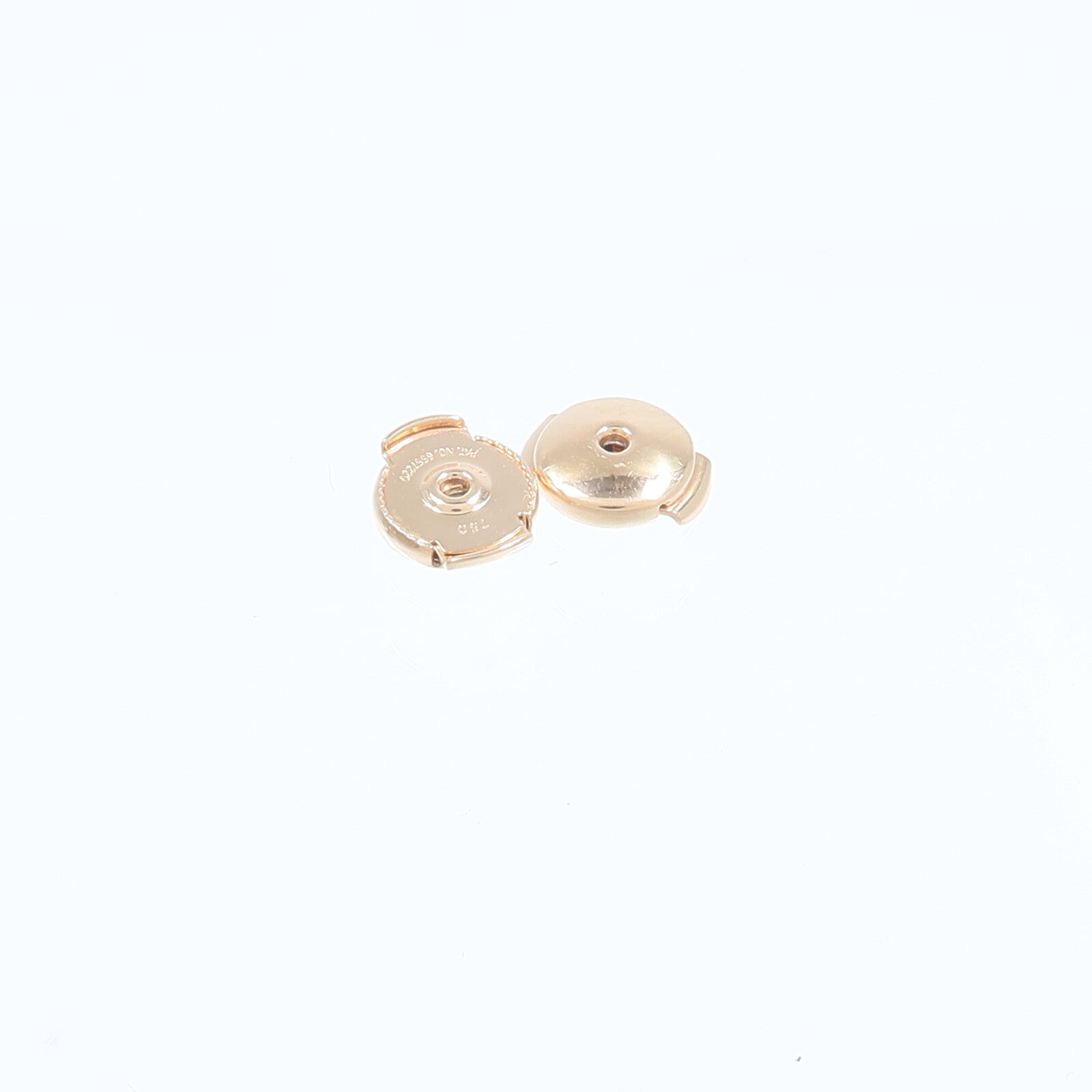 HERMES 18K玫瑰金Chaine d'ancre Contour Stud Earrings鑽石耳環