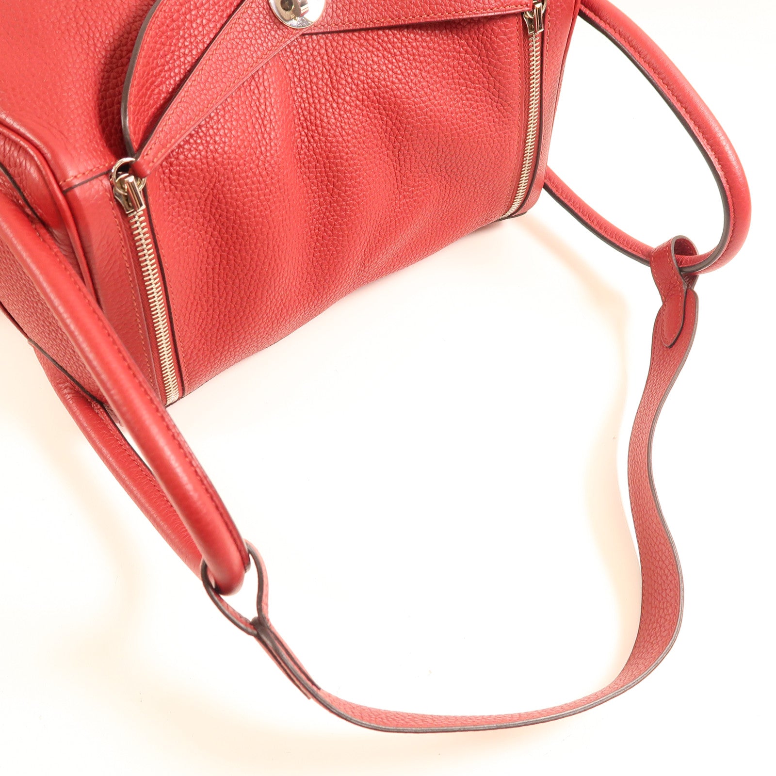 HERMES Clemence皮革Lindy 30銀扣手挽肩背兩用袋