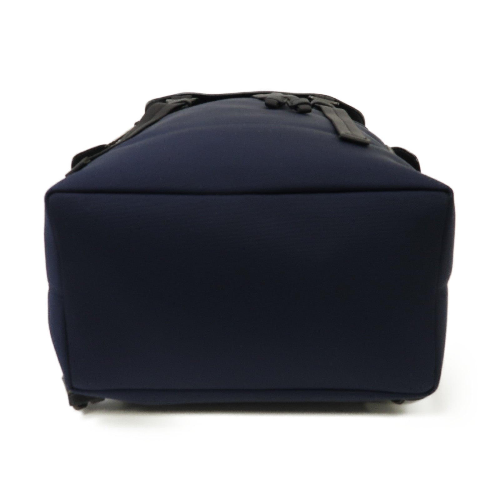 BOTTEGA VENETA 羊皮皮革/帆布Backpack背包深藍色