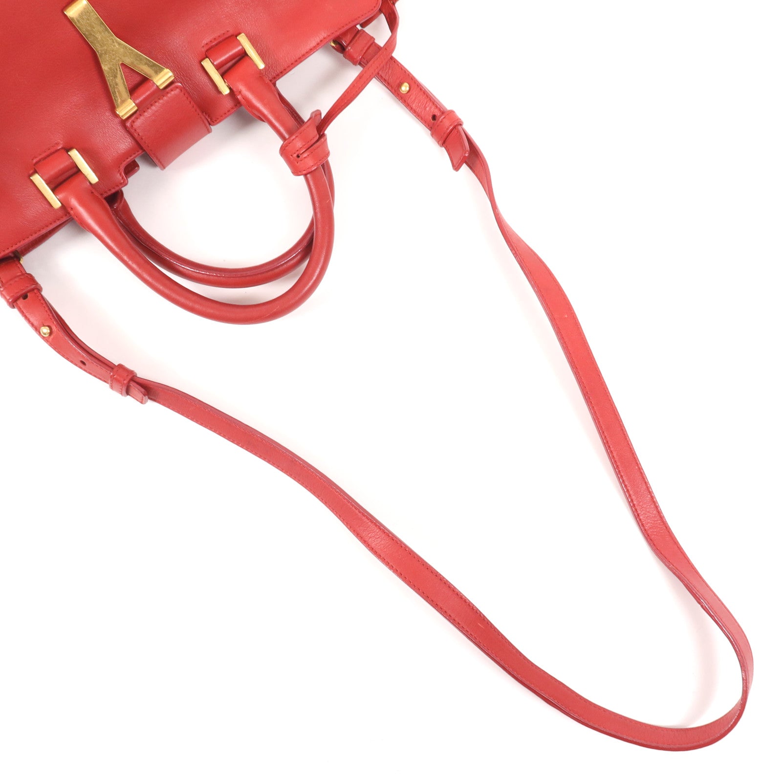 SAINT LAURENT 牛皮皮革Y Line金扣手挽肩背兩用袋