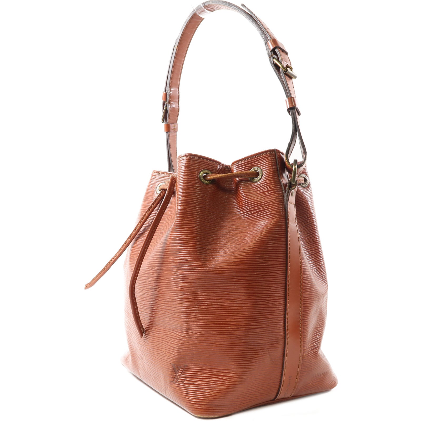 LOUIS VUITTON Epi Noe 金扣肩背袋啡色