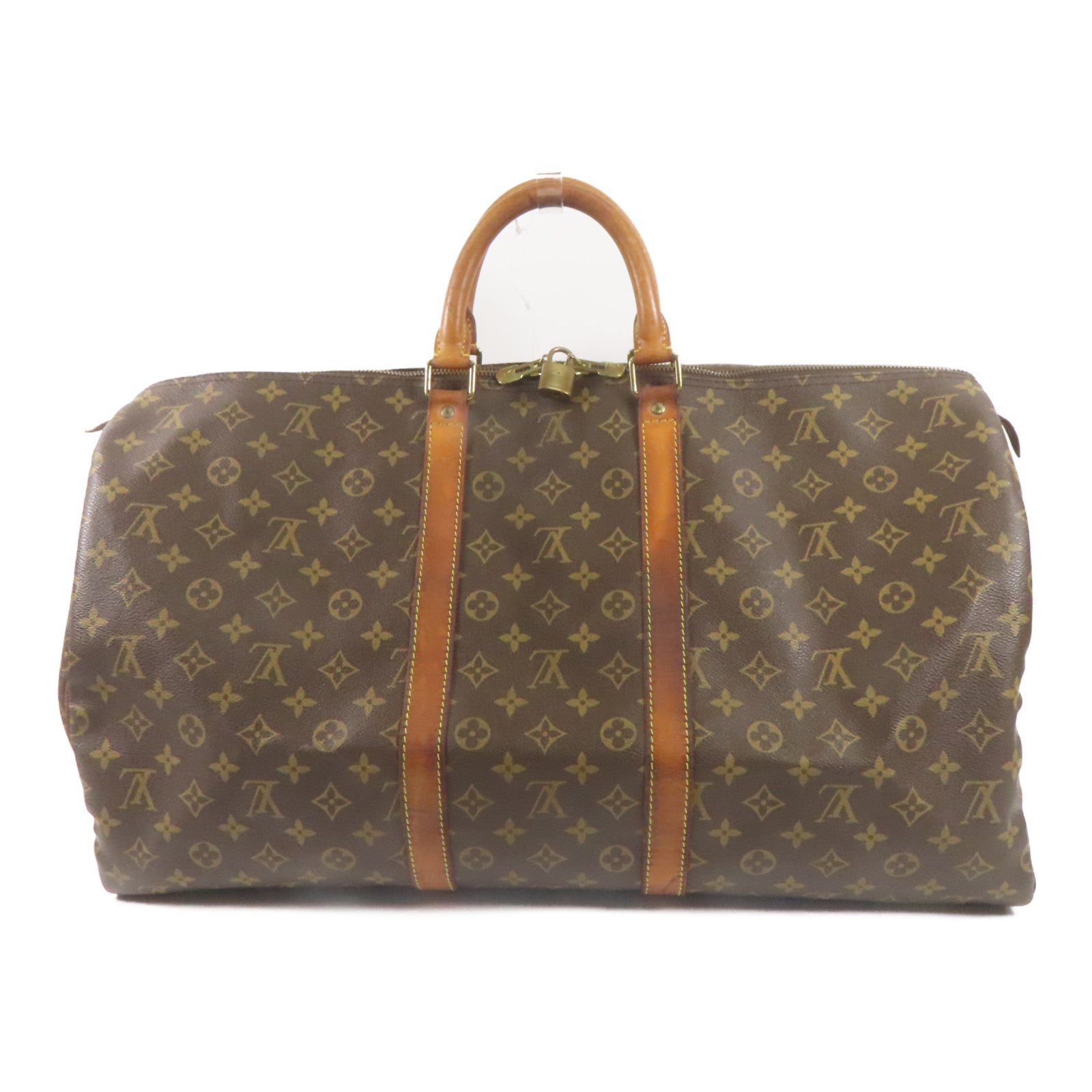 LOUIS VUITTON LV Keepall 55 Travel Boston Hand Bag M41424 Monogram Brown