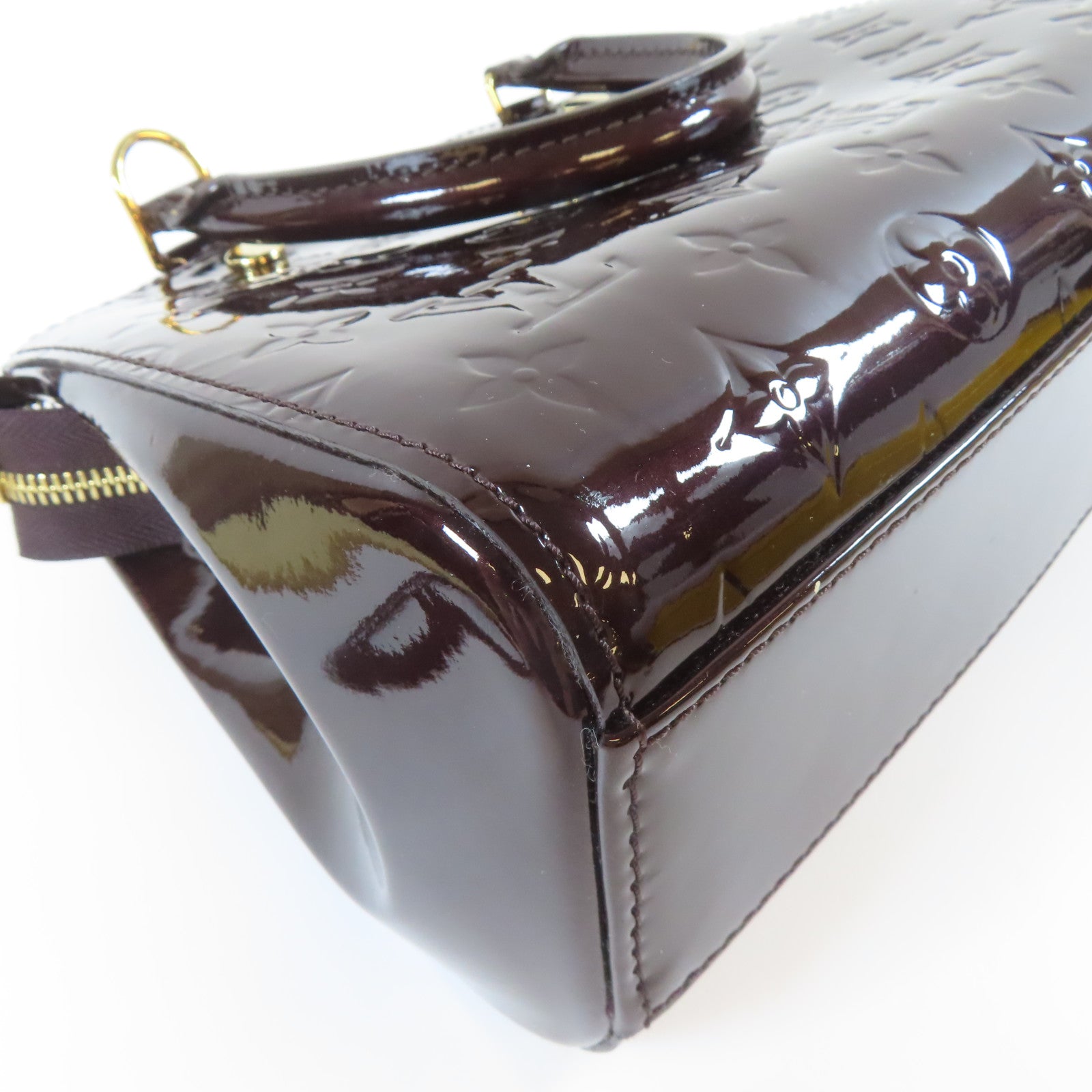 LOUIS VUITTON 【激減優惠】Vernis Brera PM金扣手挽肩背兩用袋啡色