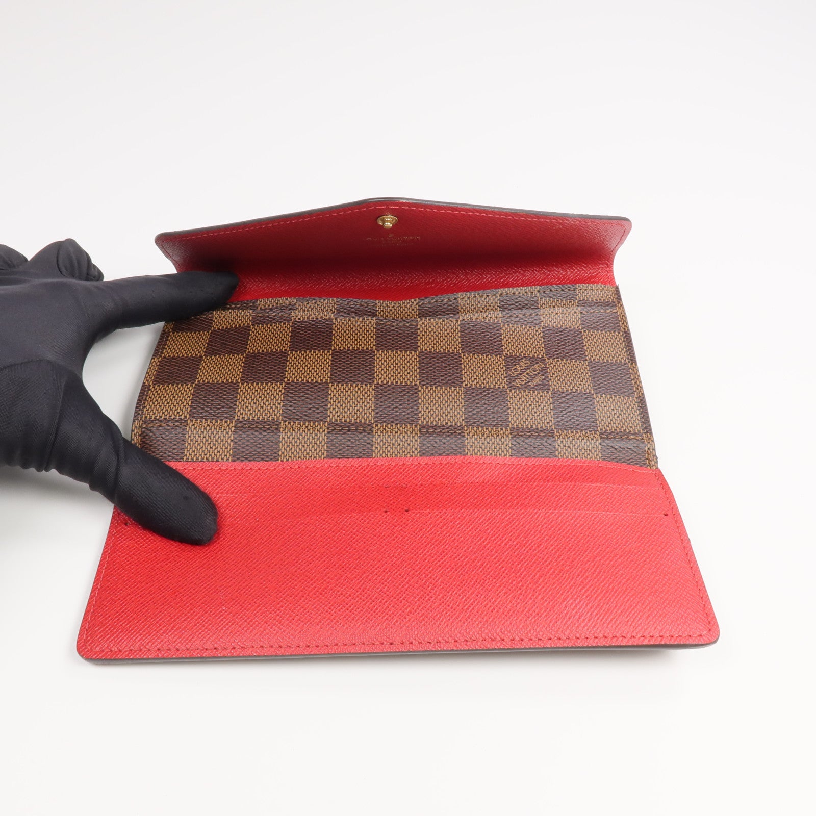 LOUIS VUITTON Damier Josephine Wallet金扣長錢包