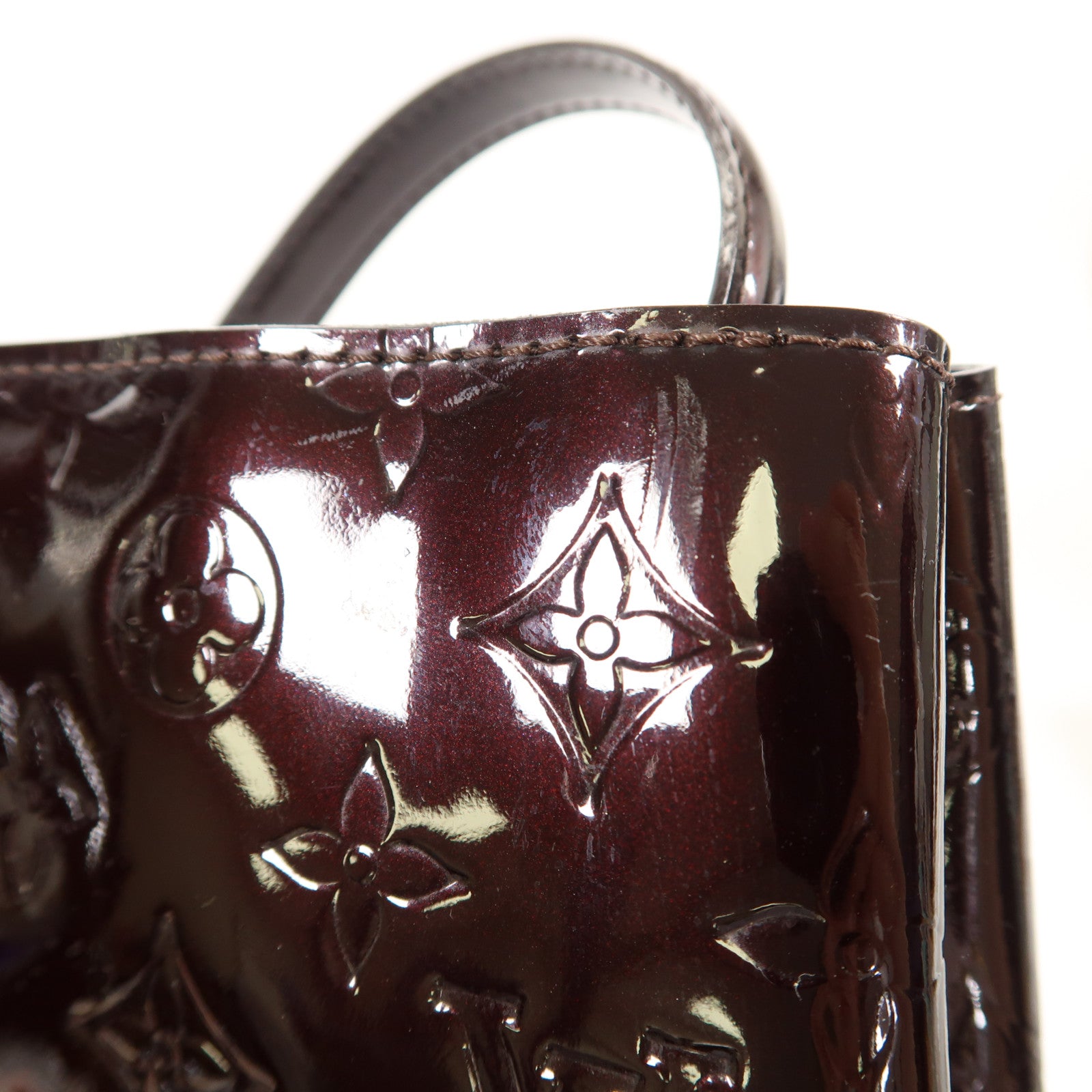 LOUIS VUITTON Vernis Wilshire MM金扣肩背袋/手挽袋