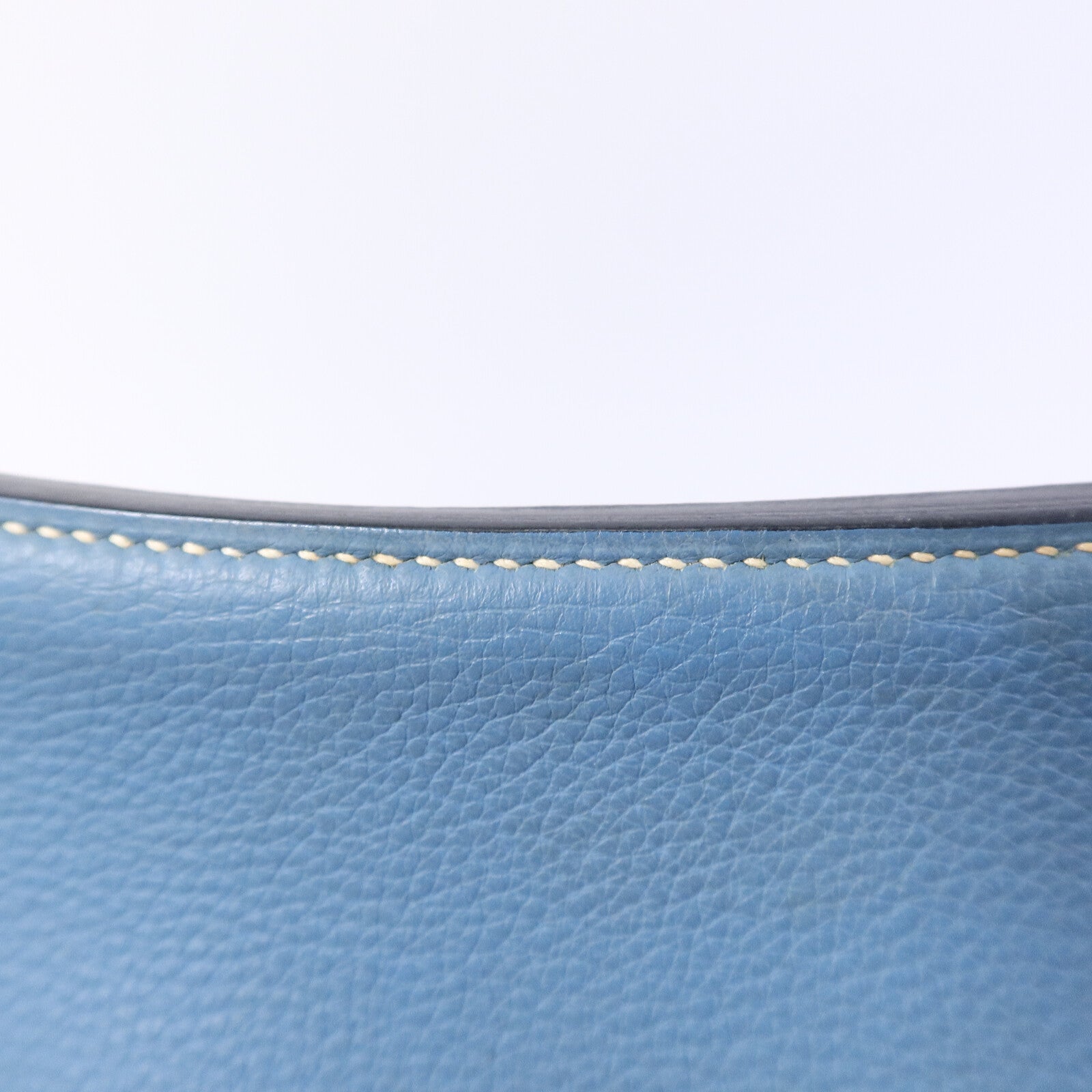 HERMES Clemence皮革Jypsiere 34肩背袋Bleu Jean