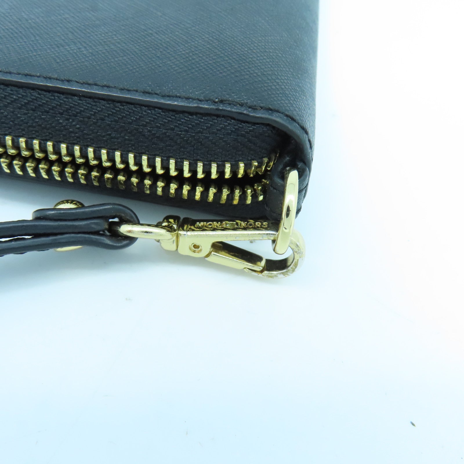 Michael Kors 【激減優惠】牛皮皮革Long Wallet金扣長錢包黑色