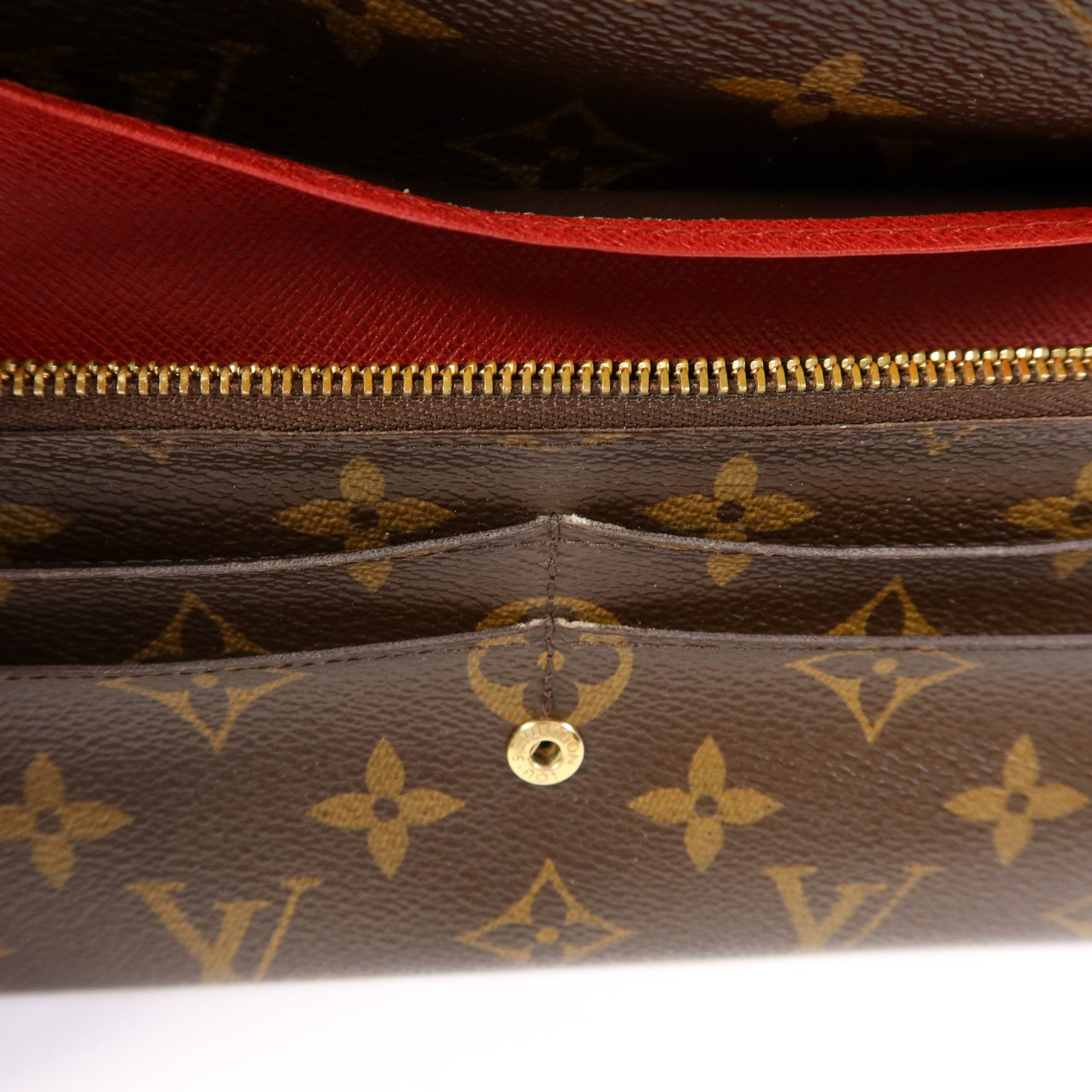 LOUIS VUITTON Monogram Emilie金扣長錢包