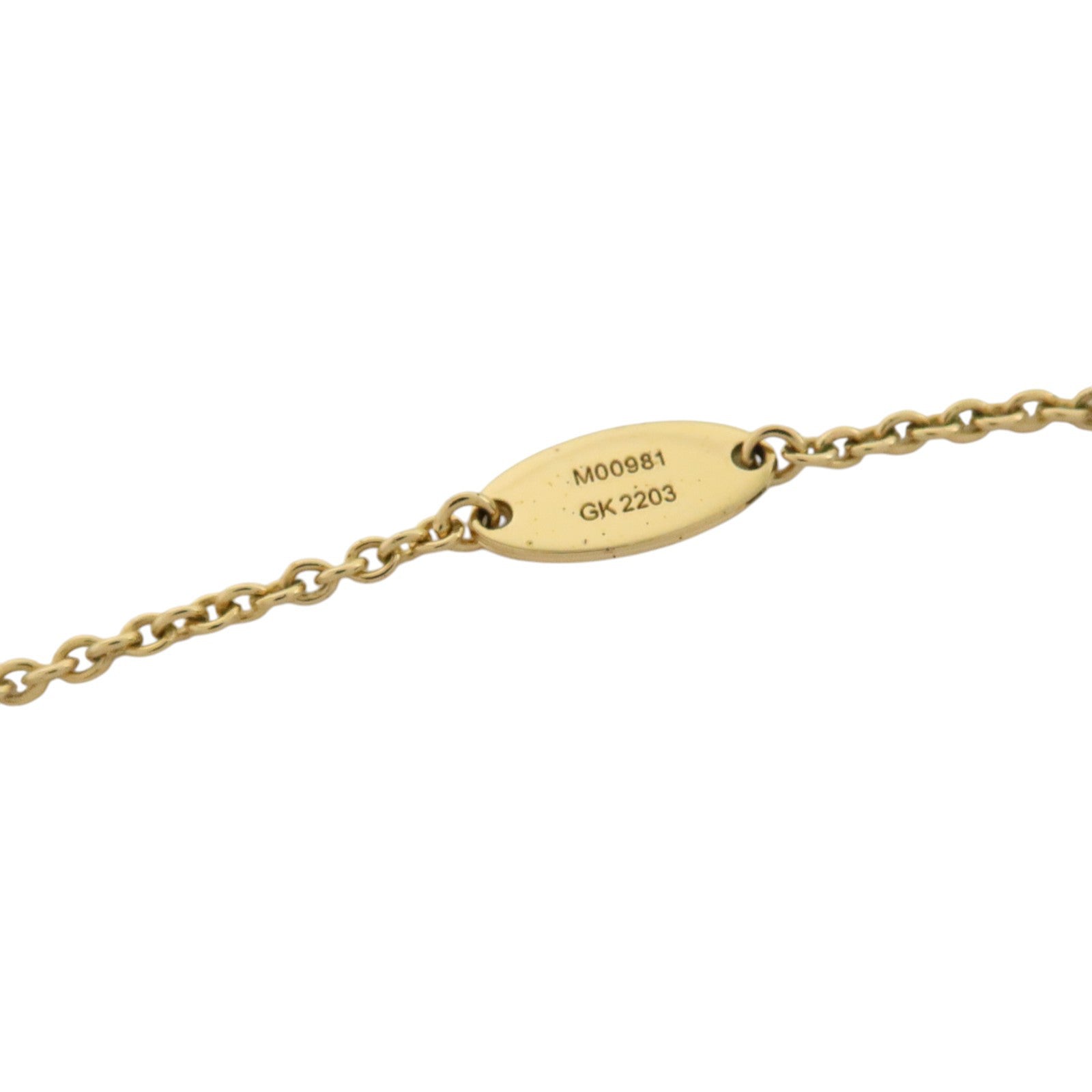 LOUIS VUITTON 金屬/PVC LV Floragram Necklace金扣項鏈