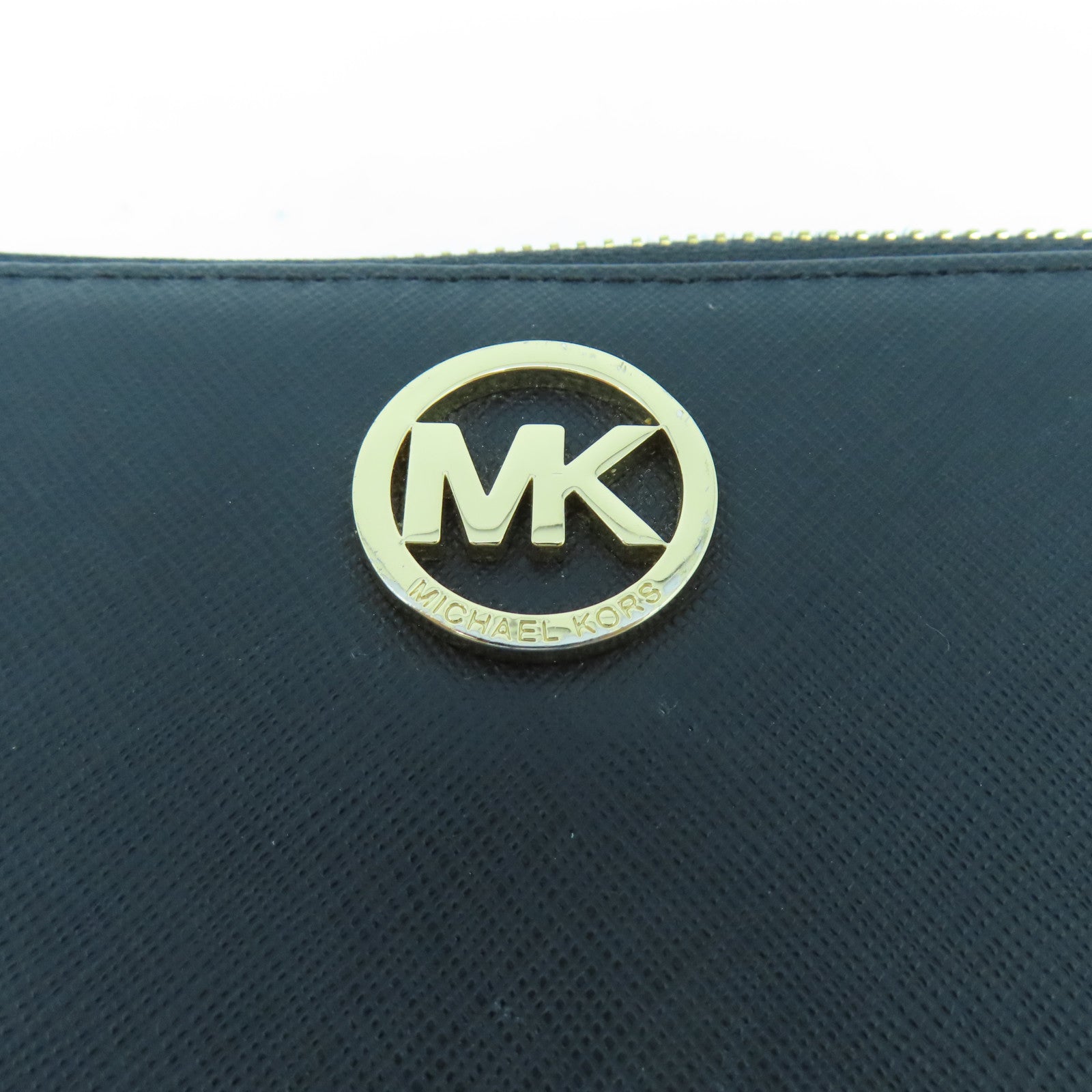 Michael Kors 【激減優惠】牛皮皮革Long Wallet金扣長錢包黑色