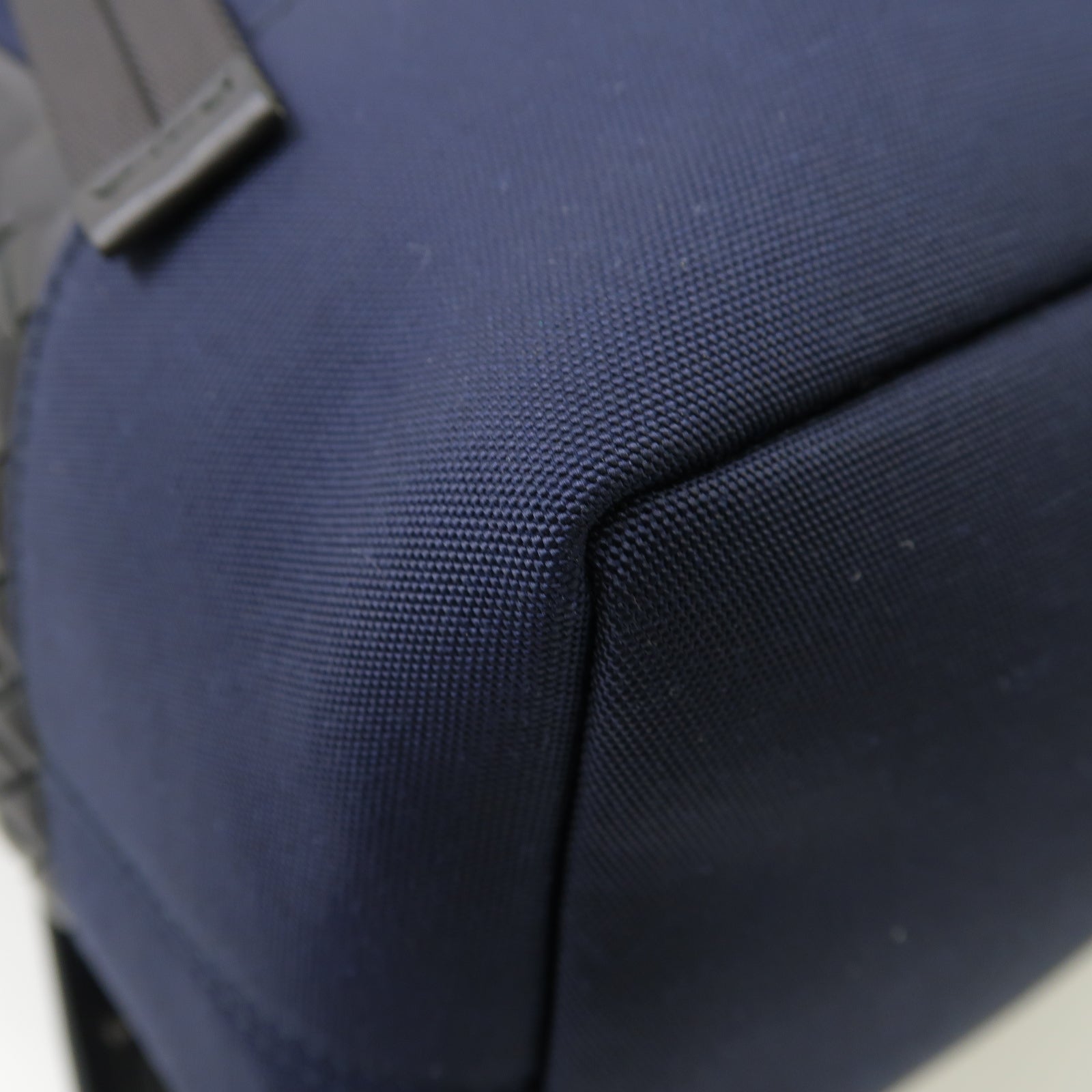 BOTTEGA VENETA 羊皮皮革/帆布Backpack背包深藍色