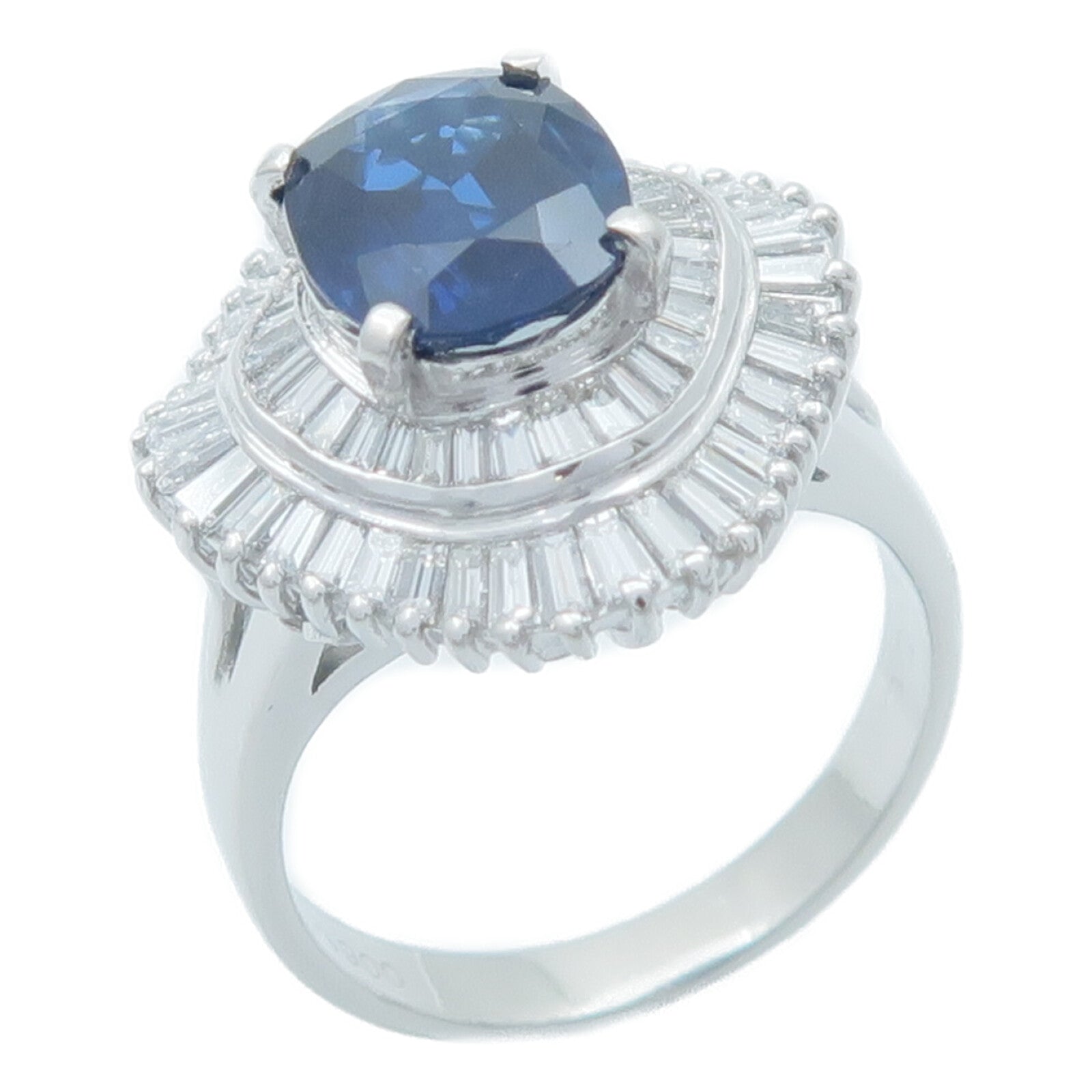 JEWELRY PT900鉑金Sapphire Diamond藍寶石/鑽石戒指