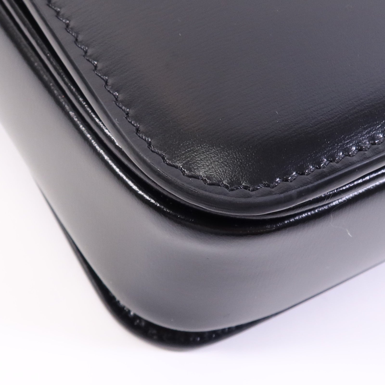 CELINE 牛皮皮革Teen Troimphe銀扣肩背袋