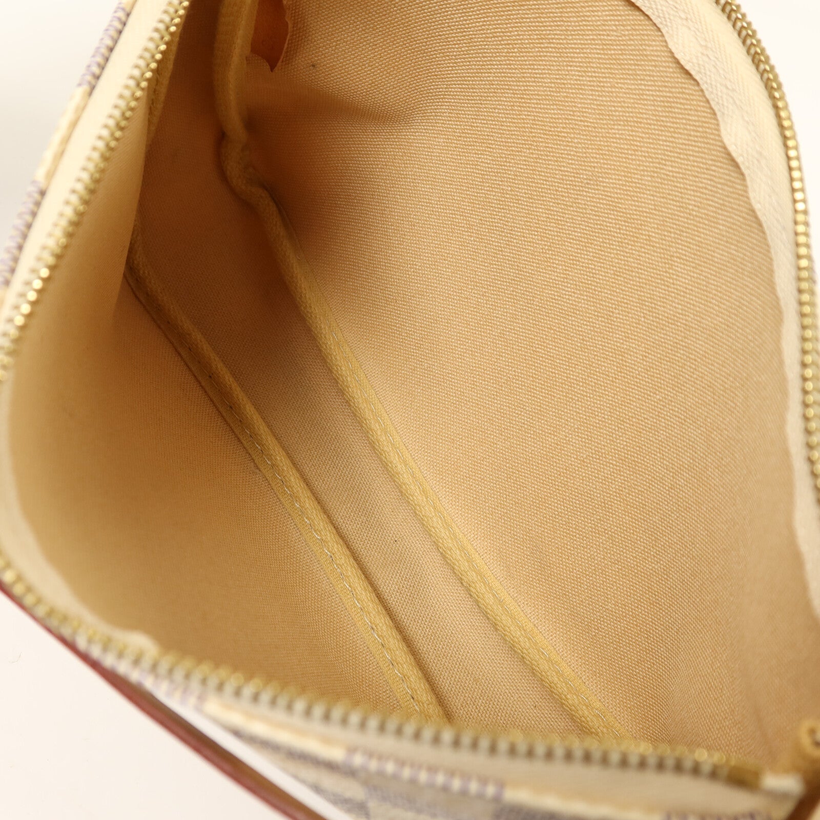 LOUIS VUITTON Damier Azur Pochette Accessories金扣手挽袋