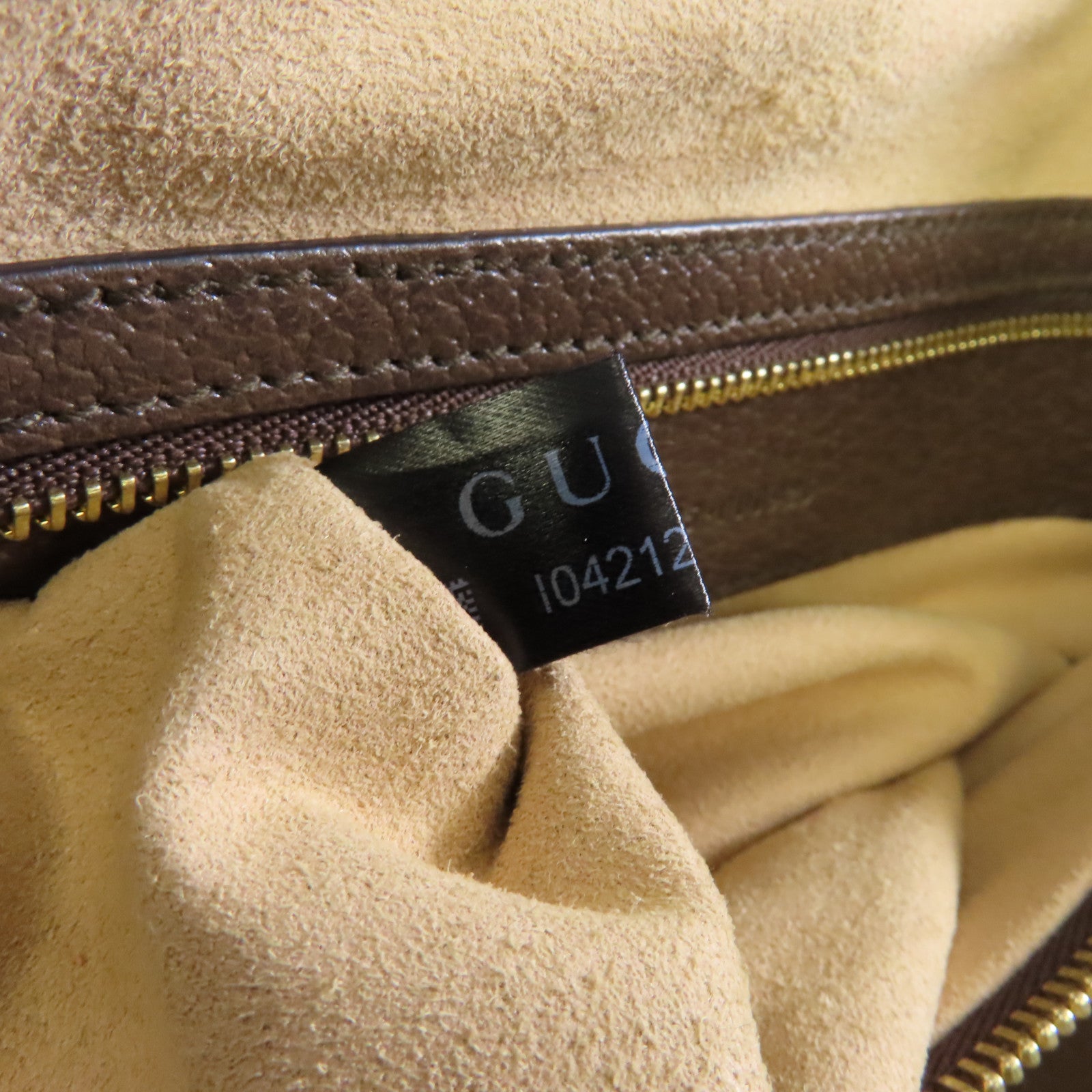 GUCCI 【激減優惠】塗層帆布Tote Bag MM金扣肩背袋/手挽袋啡色