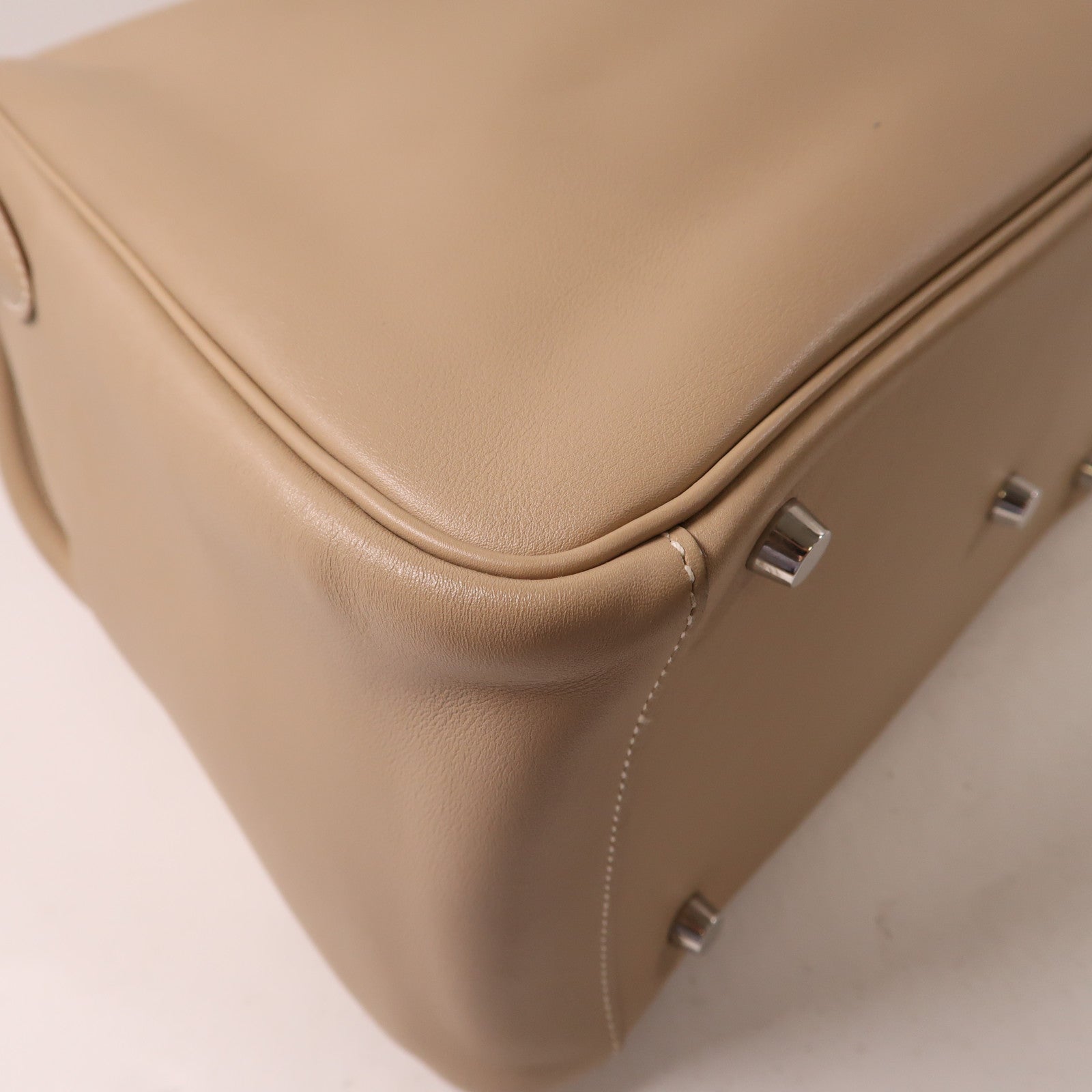 HERMES Swift皮革Lindy 30銀扣手挽肩背兩用袋Gris Tourterelle斑鳩灰色