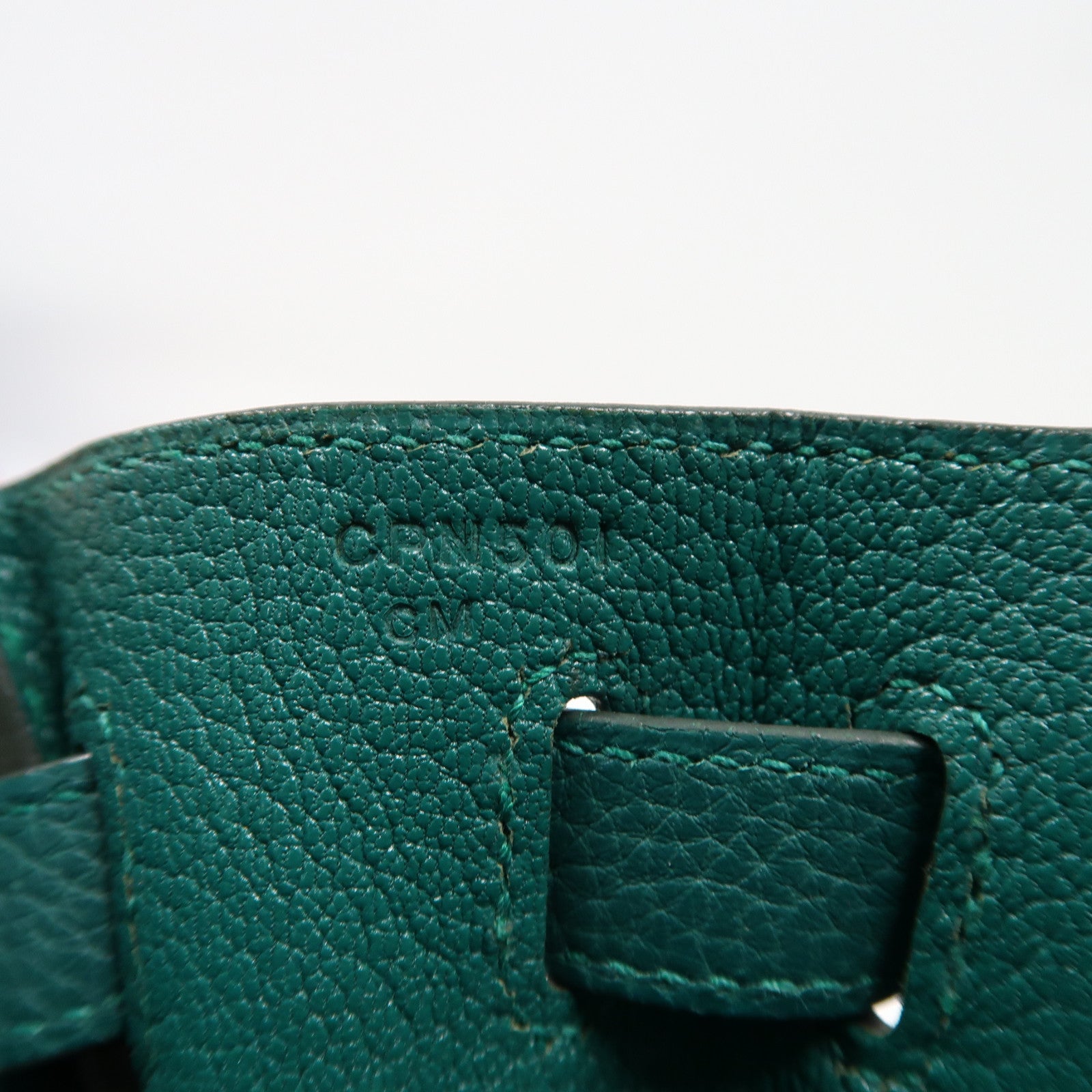 HERMES Clemence皮革Kelly 32銀扣手挽肩背兩用袋絲絨綠色