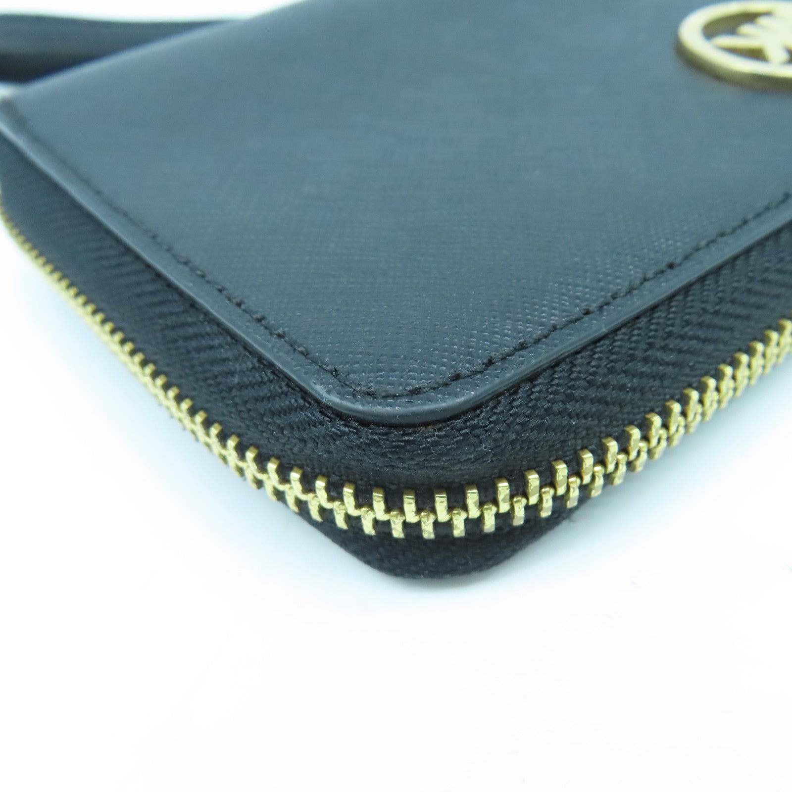 Michael Kors 【激減優惠】牛皮皮革Long Wallet金扣長錢包黑色