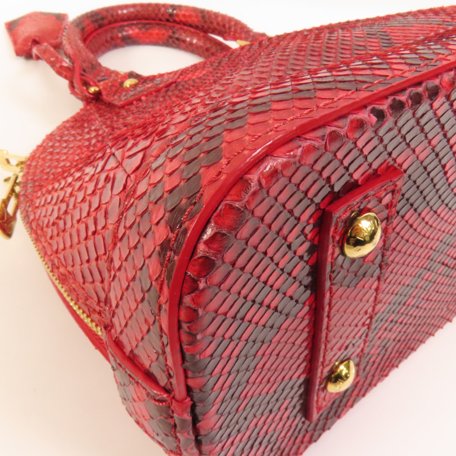 LOUIS VUITTON 蛇皮皮革Alma BB金扣手挽肩背兩用袋