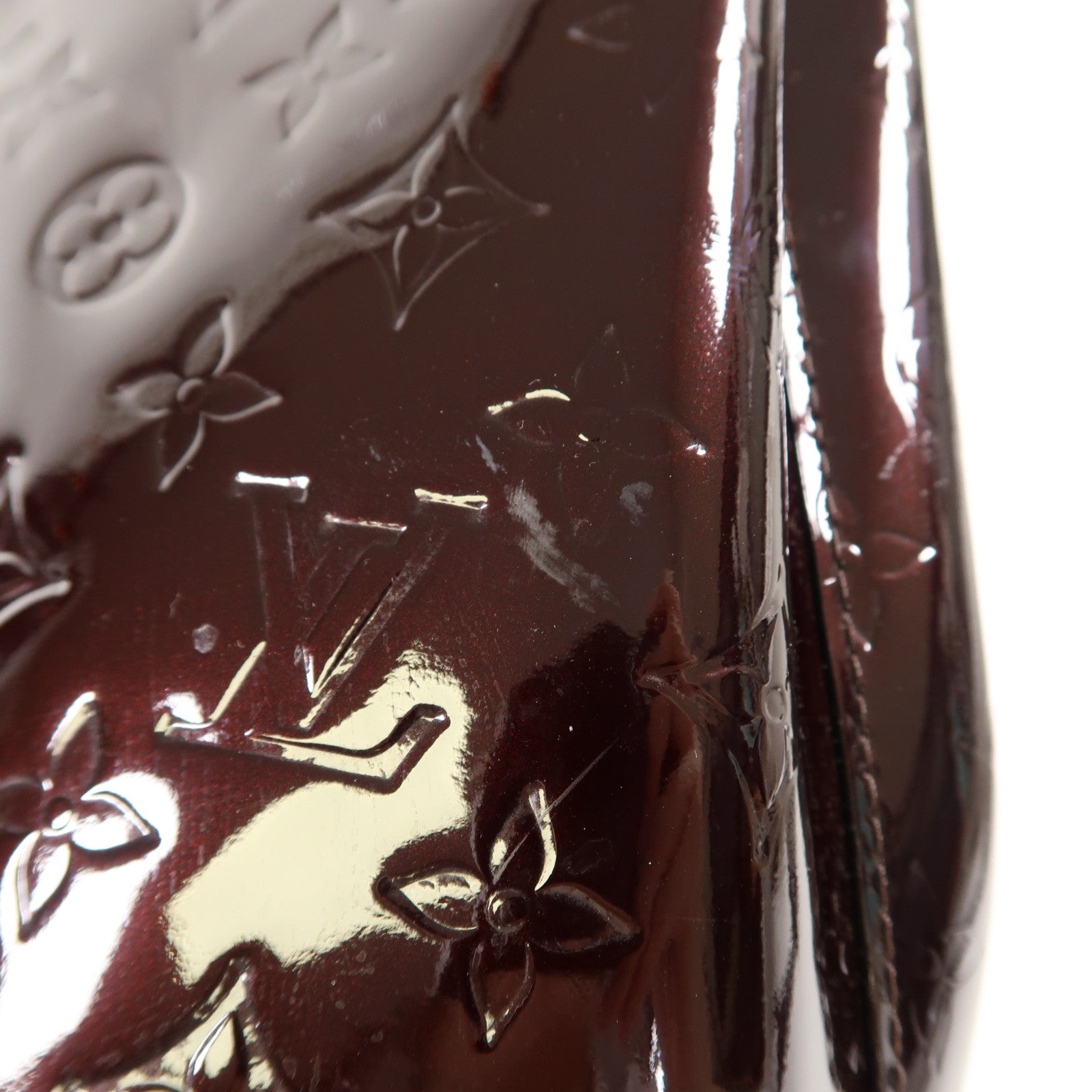 LOUIS VUITTON Vernis Wilshire MM金扣肩背袋/手挽袋