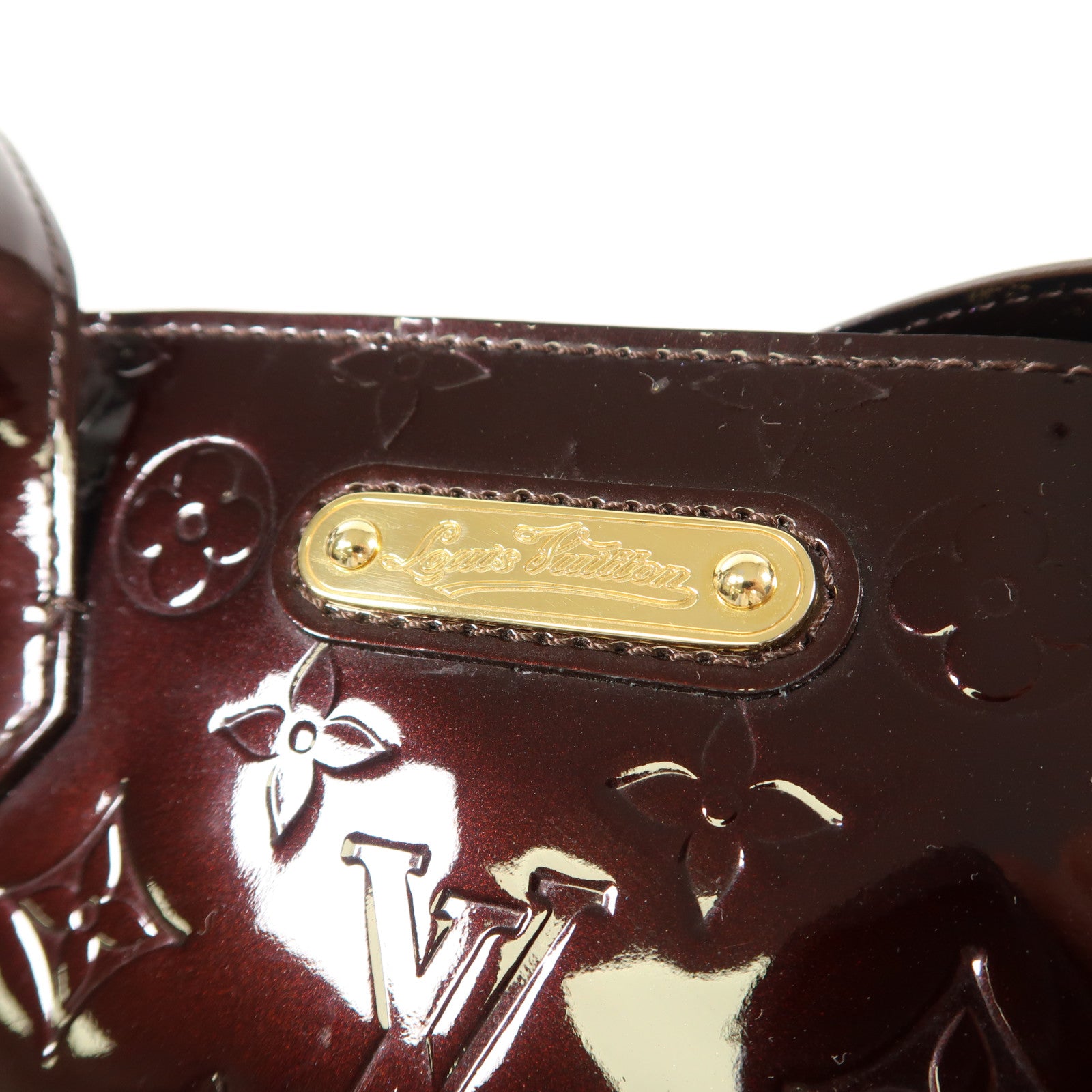 LOUIS VUITTON Vernis Wilshire MM金扣肩背袋/手挽袋