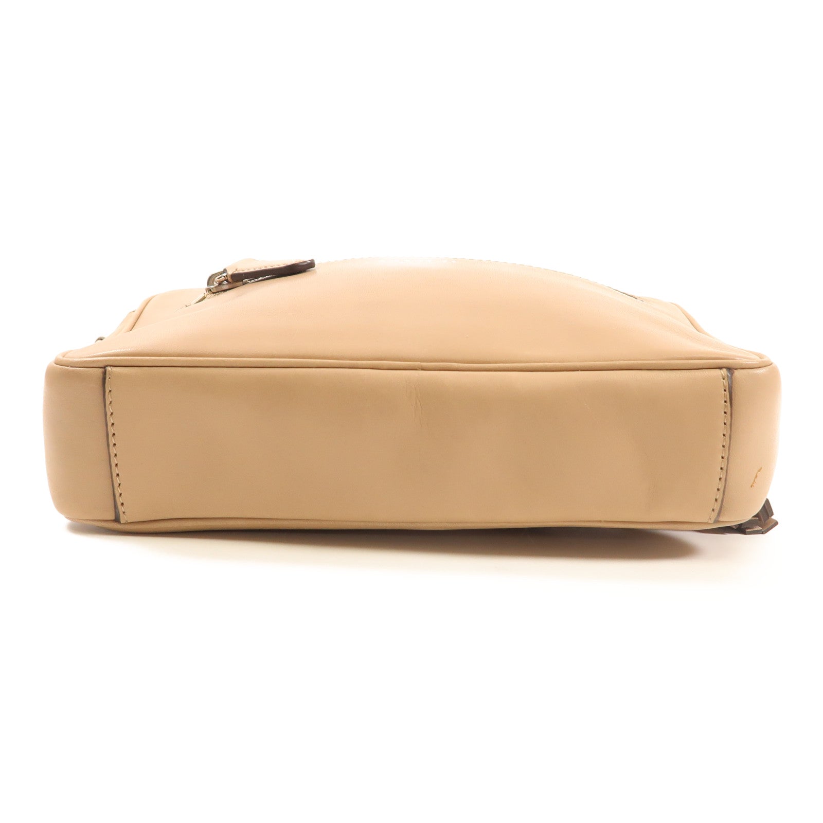 COACH 牛皮皮革Shoulder Bag銀扣肩背袋