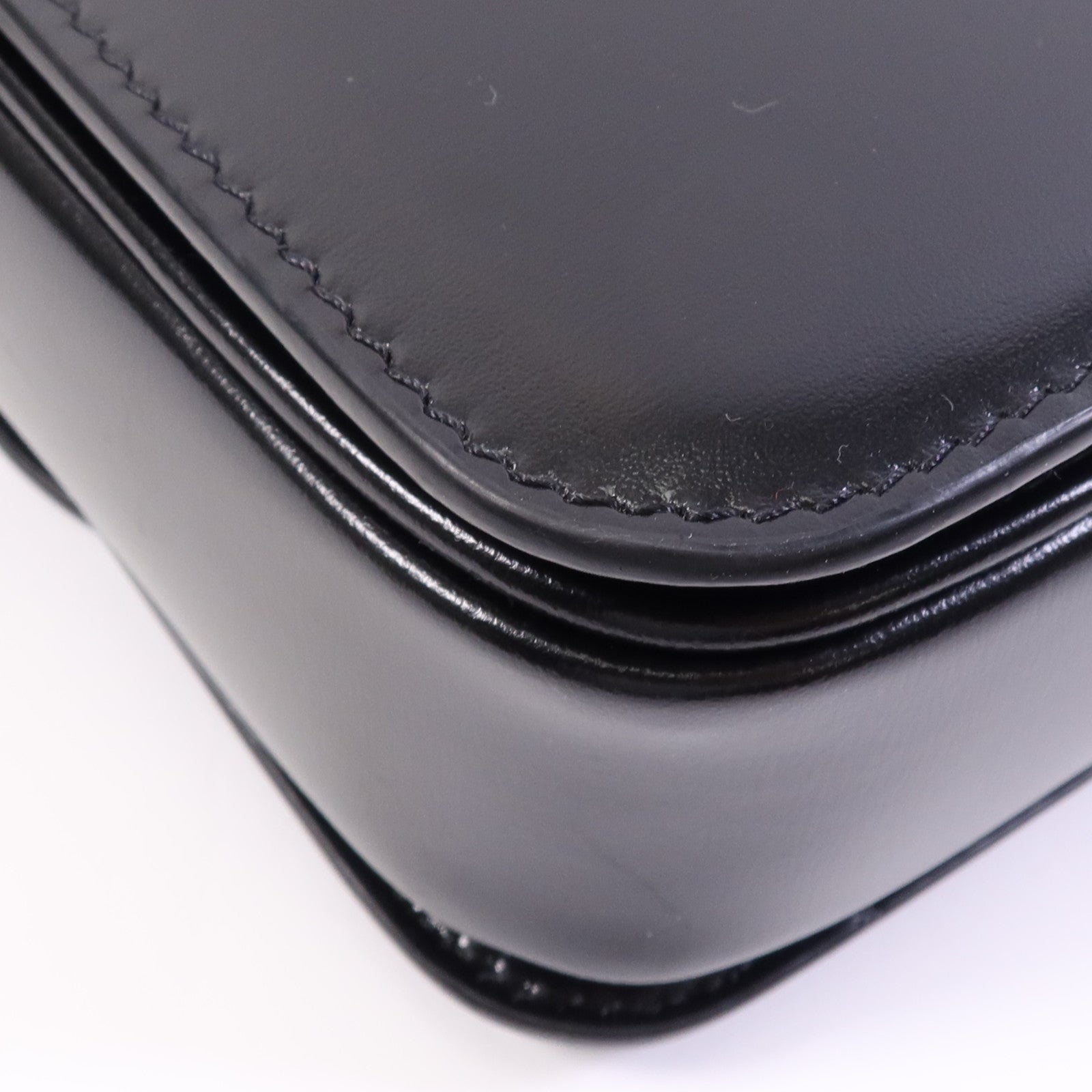 CELINE 牛皮皮革Teen Troimphe銀扣肩背袋