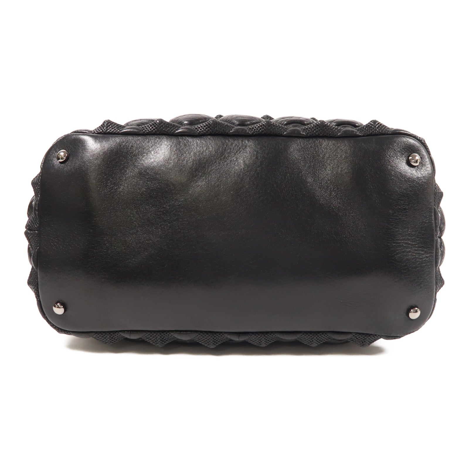 CHANEL 牛皮皮革Chain Shoulder銀扣鏈帶肩背袋
