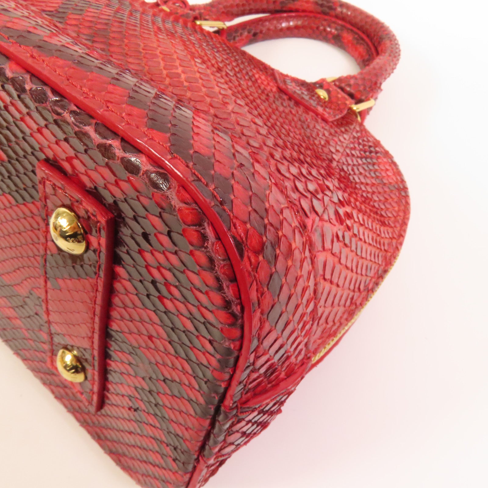 LOUIS VUITTON 蛇皮皮革Alma BB金扣手挽肩背兩用袋