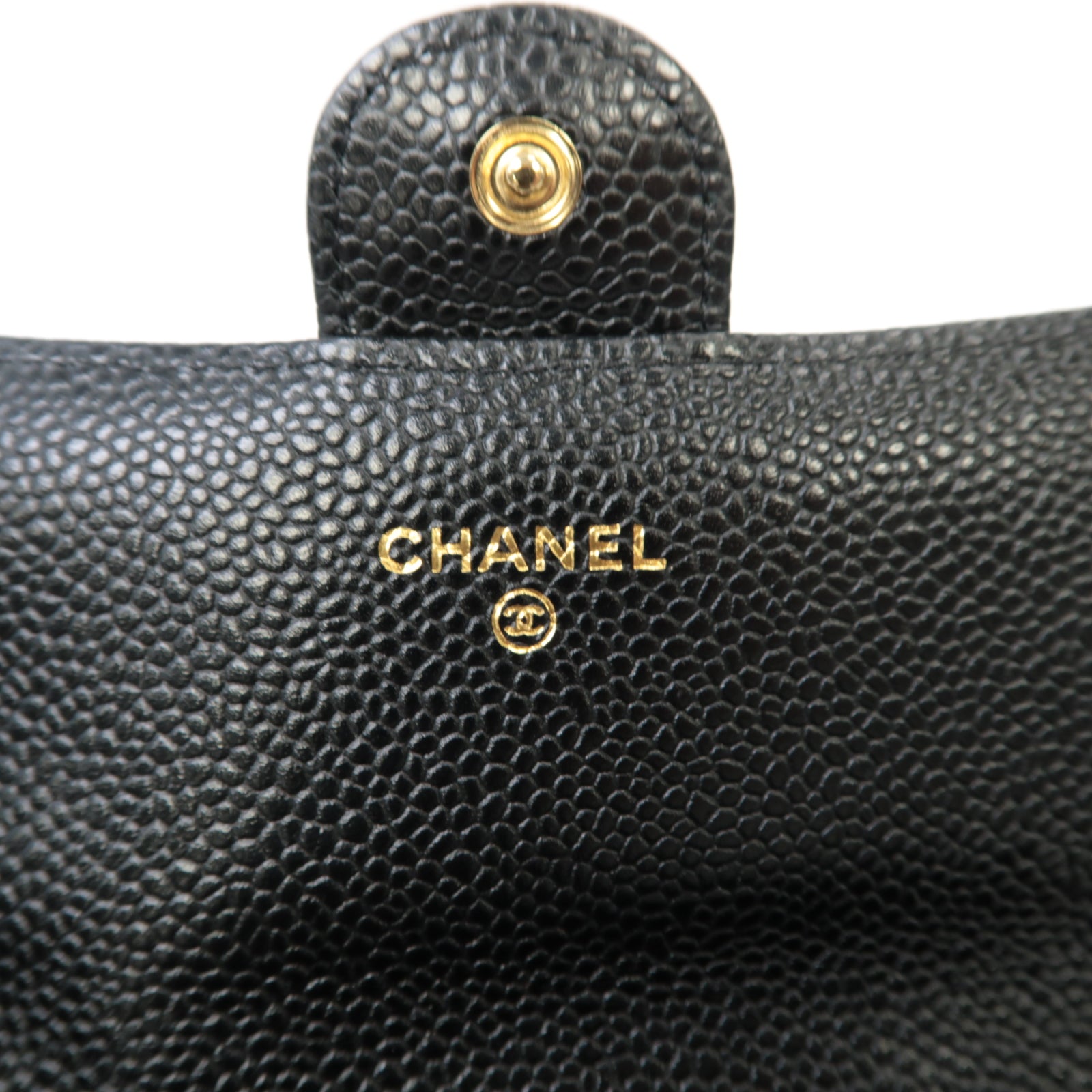 CHANEL 【激減優惠】菱格Caviar皮革Long Wallet金扣長錢包黑色