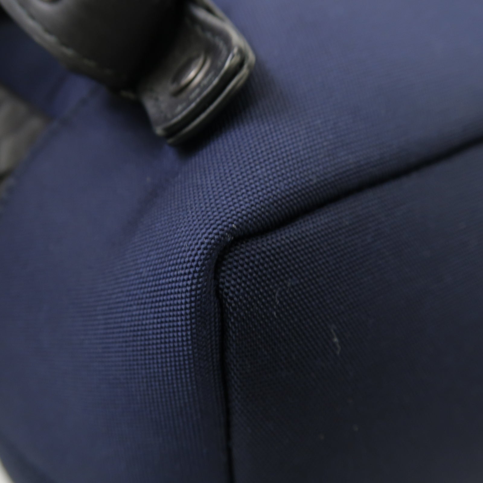 BOTTEGA VENETA 羊皮皮革/帆布Backpack背包深藍色