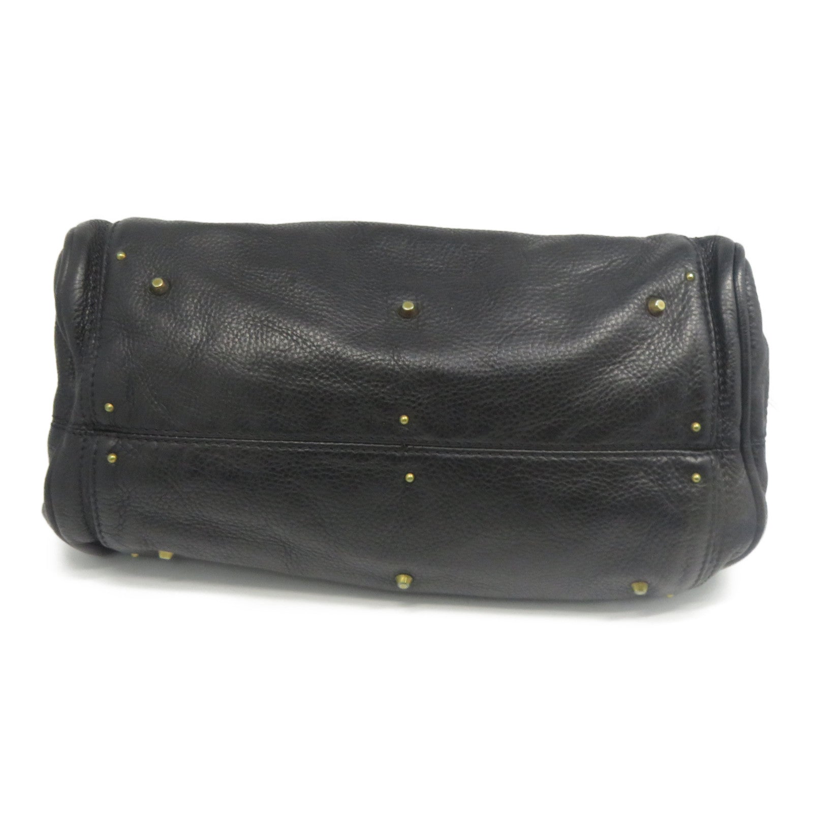 Chloe 【激減優惠】牛皮皮革Shoulder Bag金扣/銀扣肩背袋黑色
