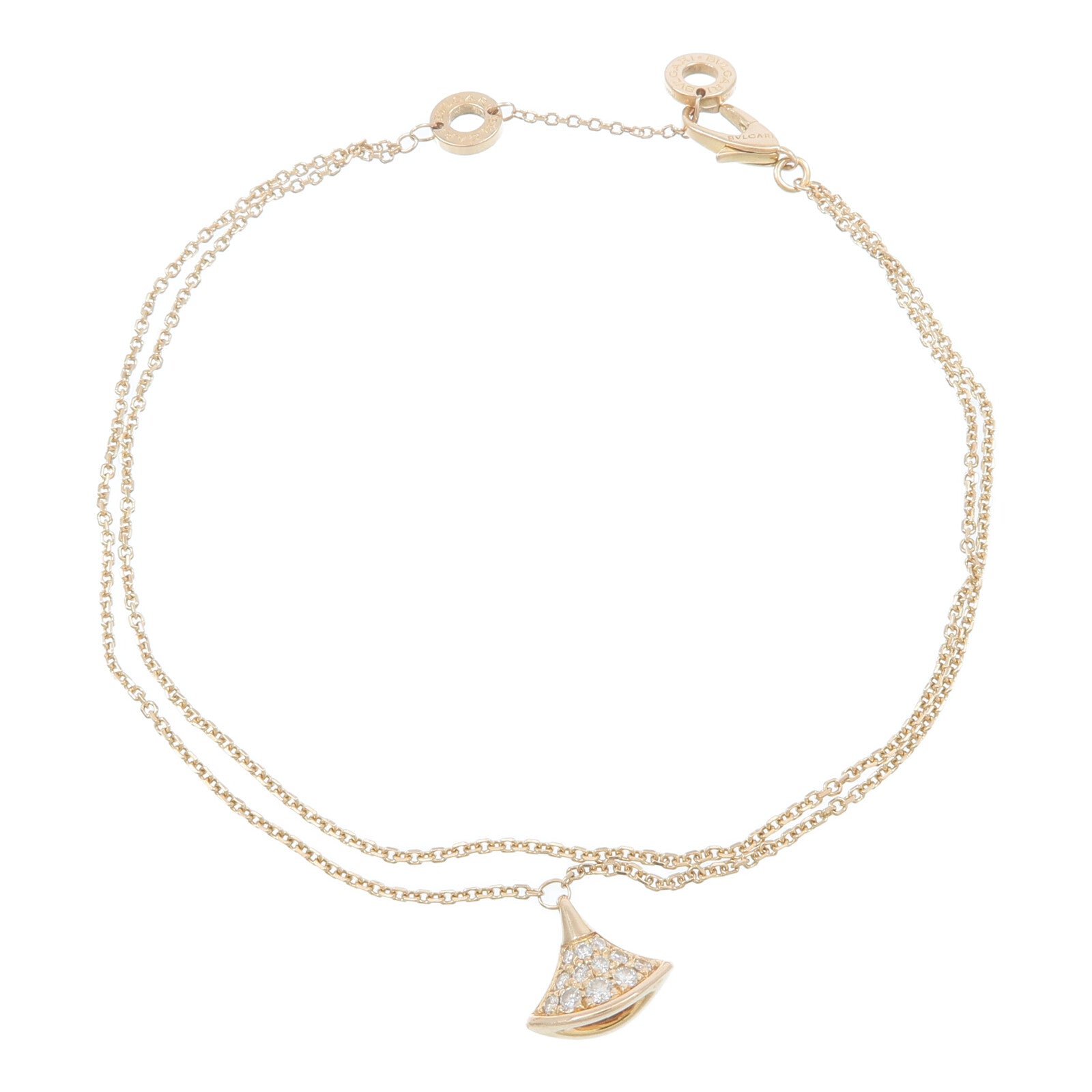BVLGARI 18K玫瑰金Divas Dream Bracelet鑽石手鏈