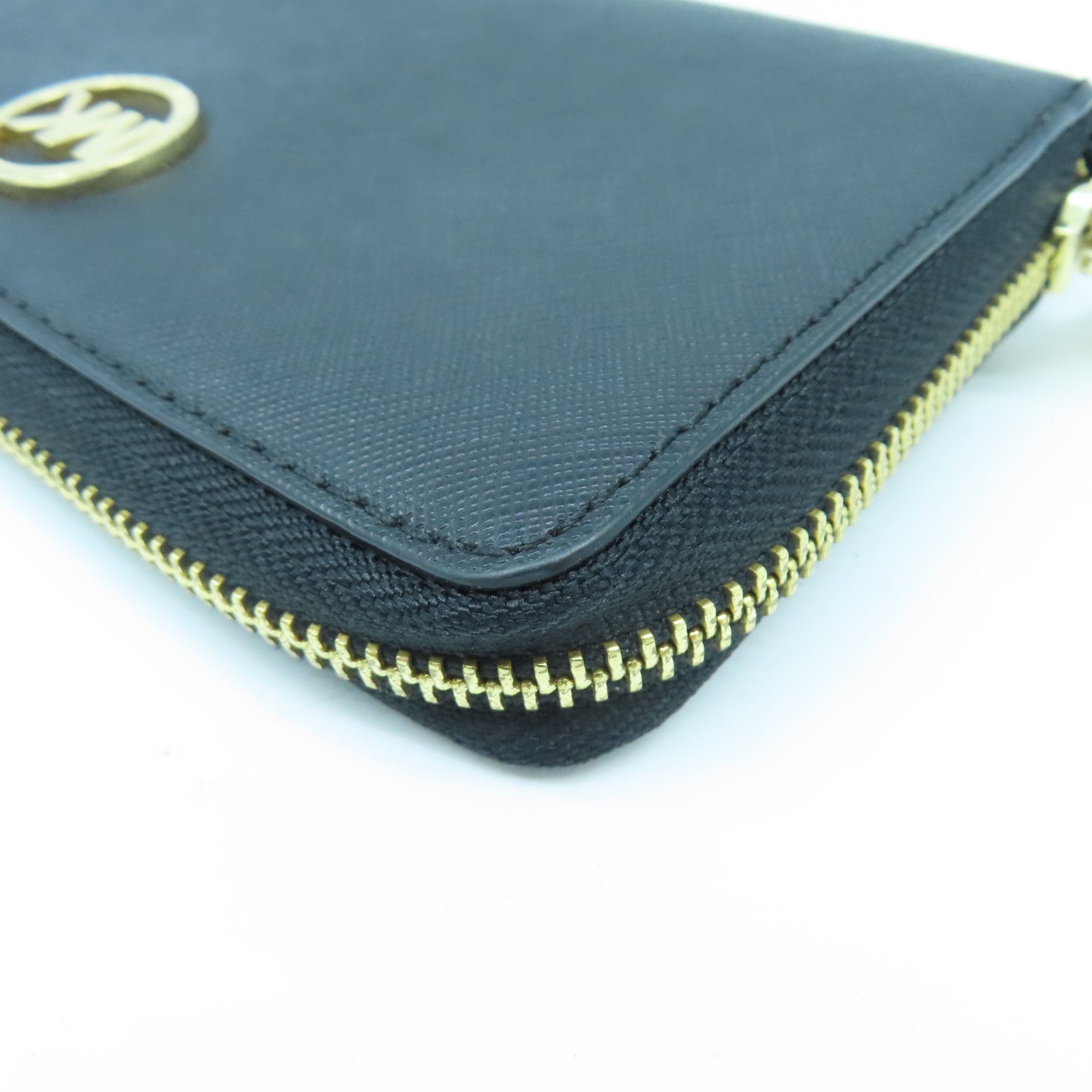 Michael Kors 【激減優惠】牛皮皮革Long Wallet金扣長錢包黑色