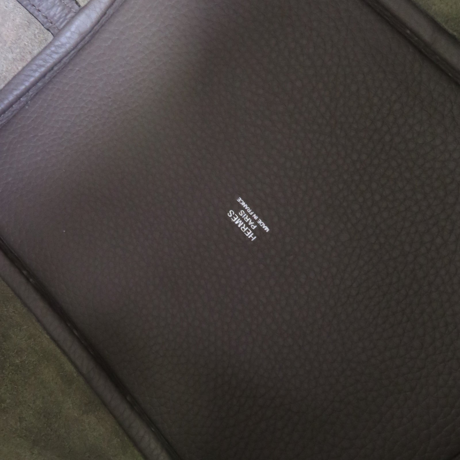 HERMES Clemence皮革Picotin MM Tote Bag銀扣手挽袋Etain錫灰色