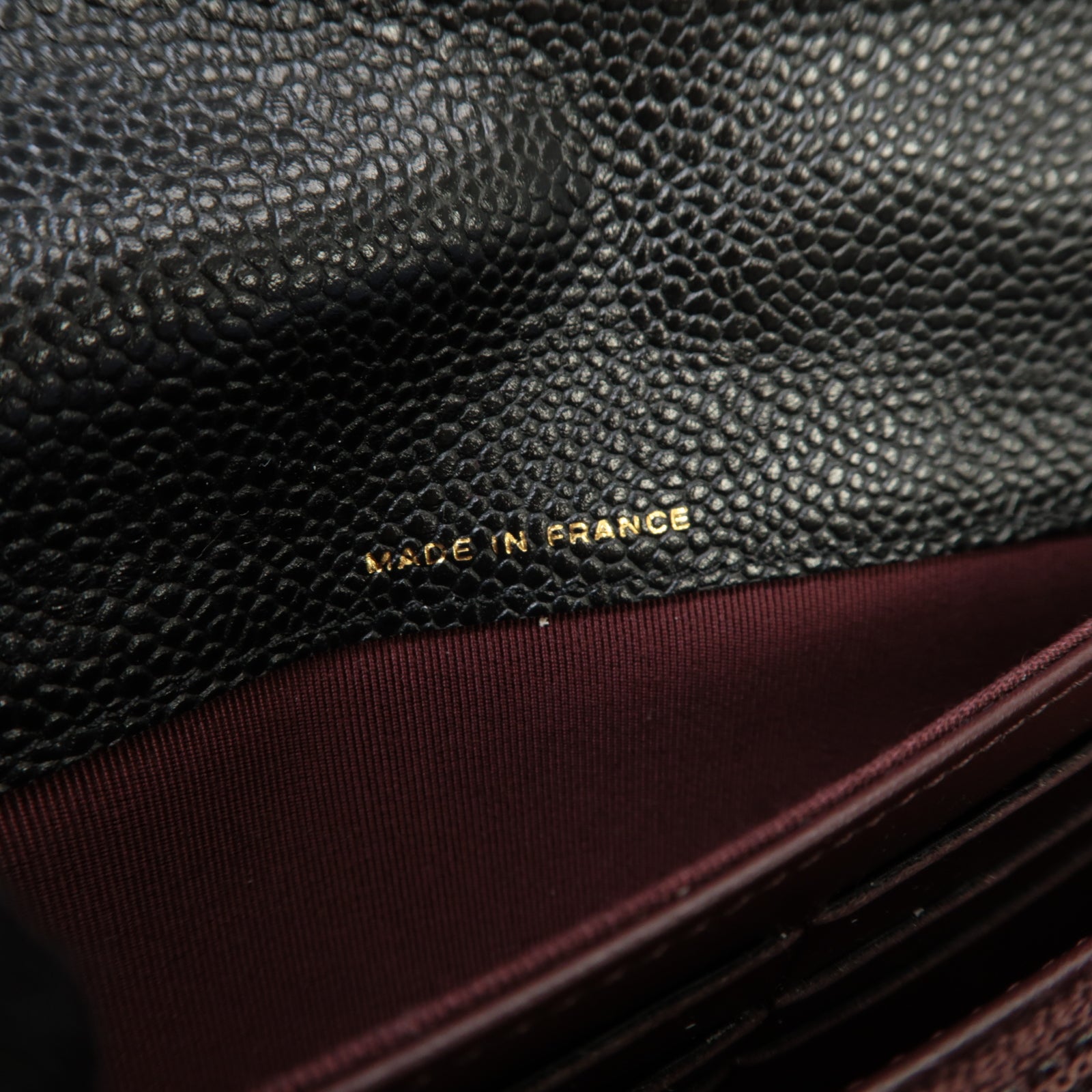 CHANEL 【激減優惠】菱格Caviar皮革Long Wallet金扣長錢包黑色