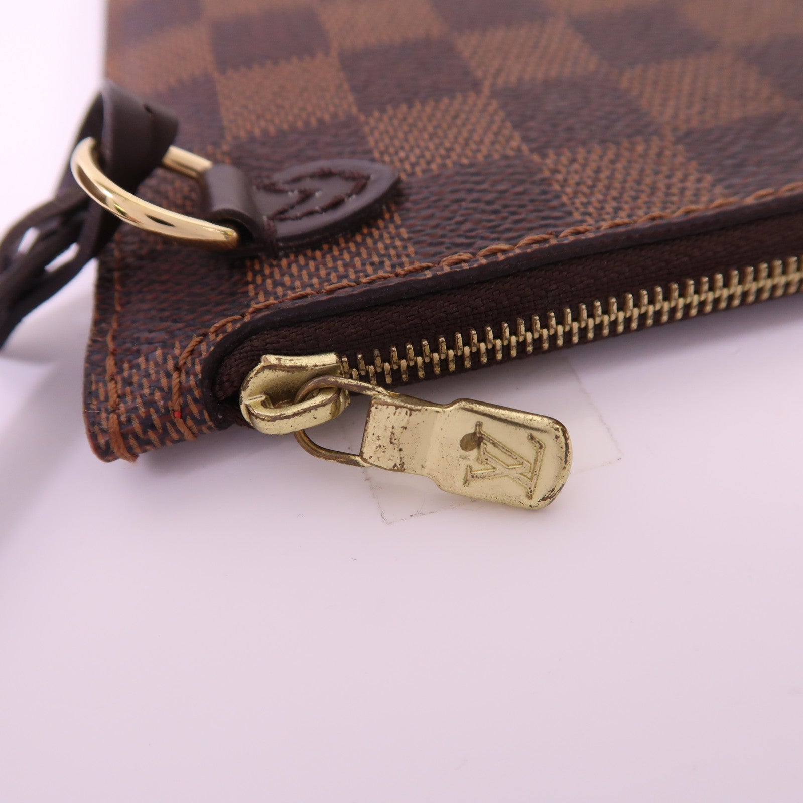 LOUIS VUITTON Damier Neverfull MM金扣肩背袋/手挽袋