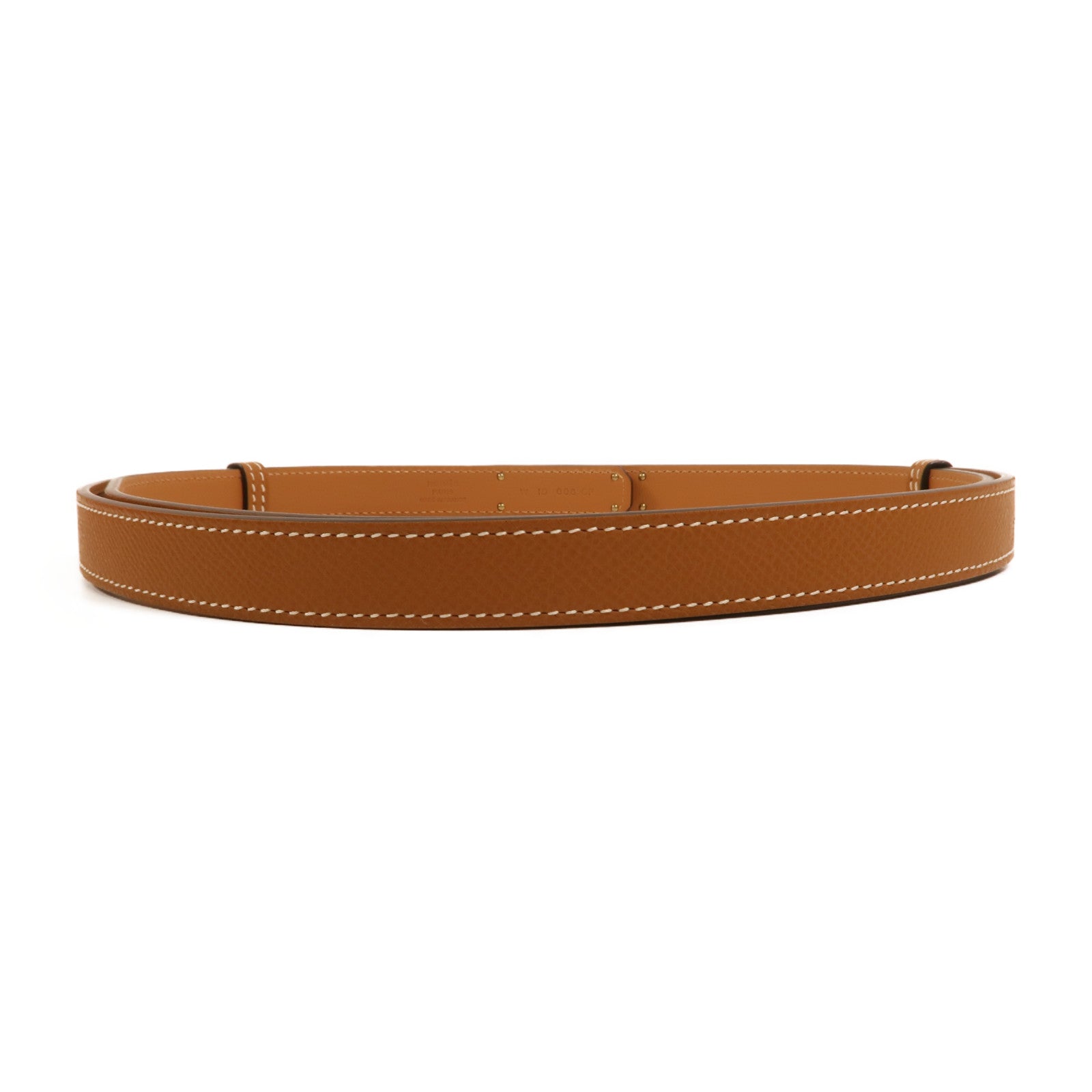 HERMES Epsom皮革Kelly 18 Belt金扣皮帶Gold