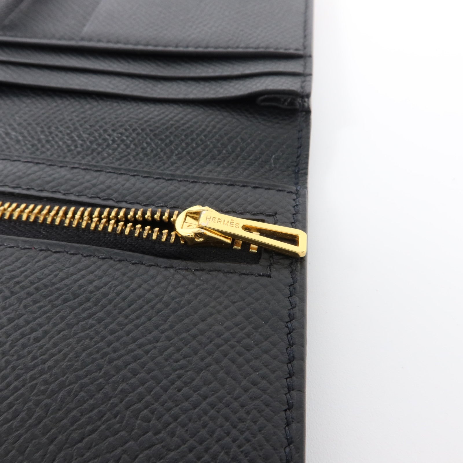 HERMES Epsom皮革Bearn Wallet長錢包Noir